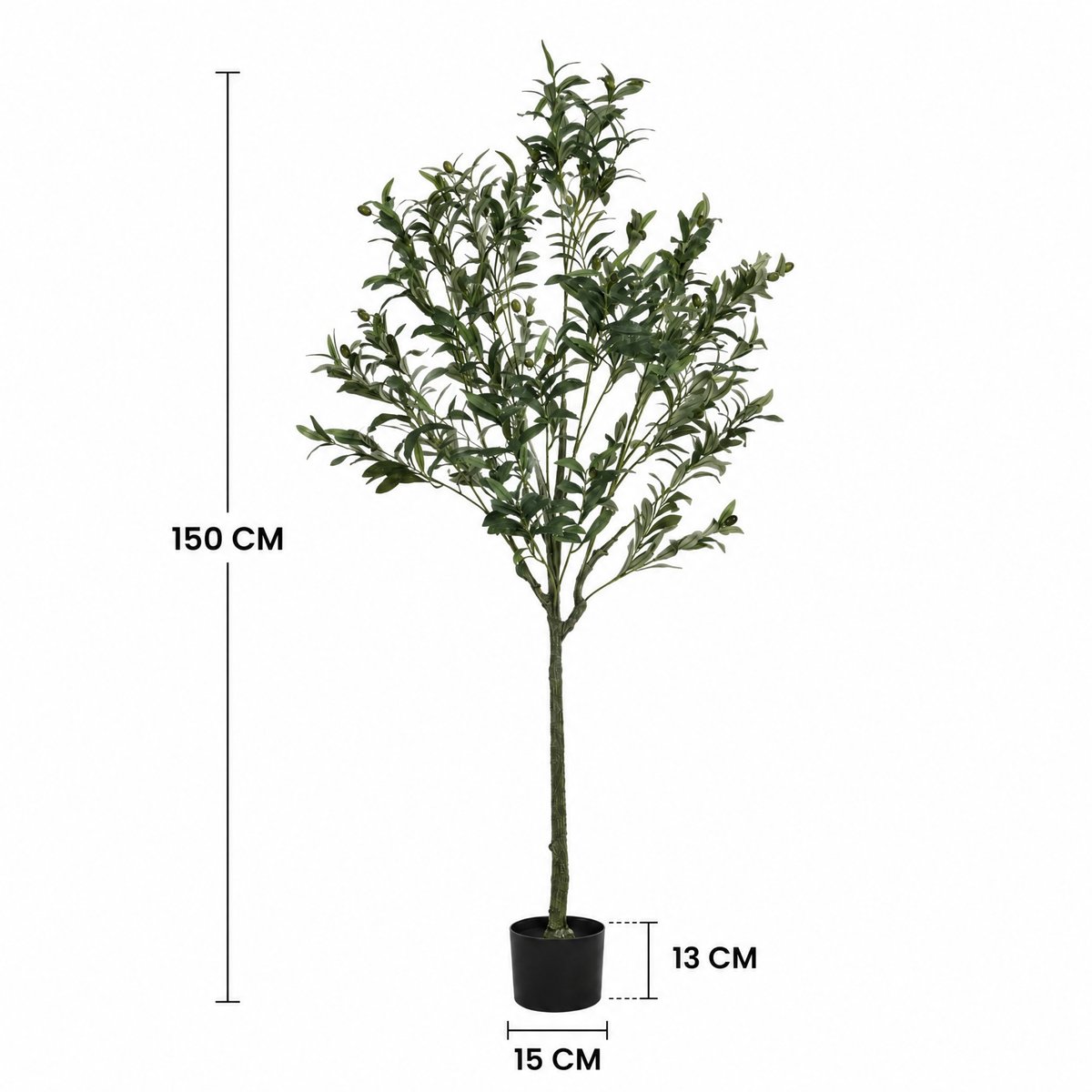 Olivier artificiel en pot H150 vert, SIA