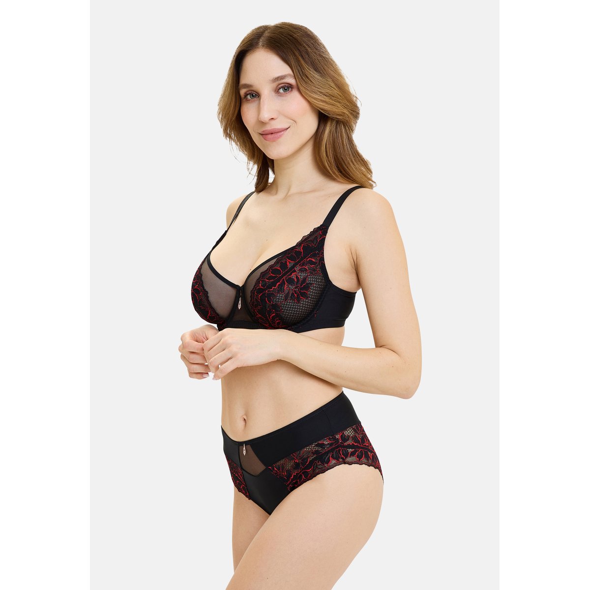 Culotte MÉLODIE noir, rouge, SANS COMPLEXE