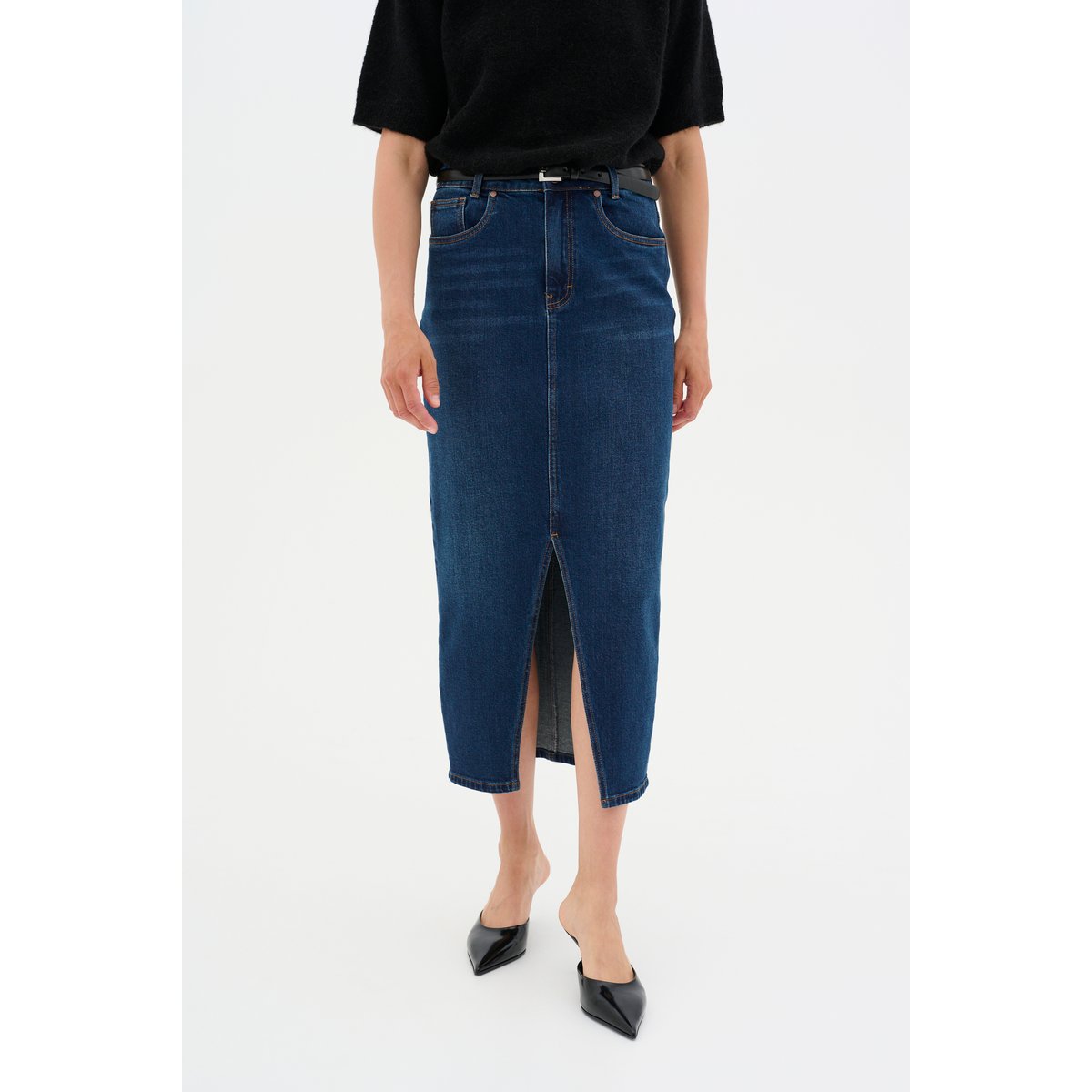 Skirt bleu dark blue wash, MY ESSENTIAL