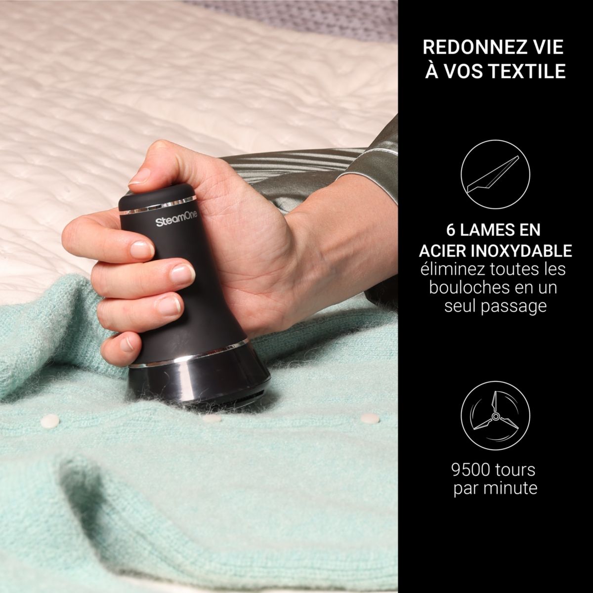 Rasoir Anti-bouloches RP30B couleur unique, STEAMONE