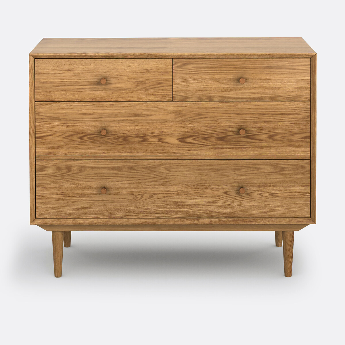 Commode vintage 4 tiroirs, Quilda bois clair chêne, LA REDOUTE INTERIEURS