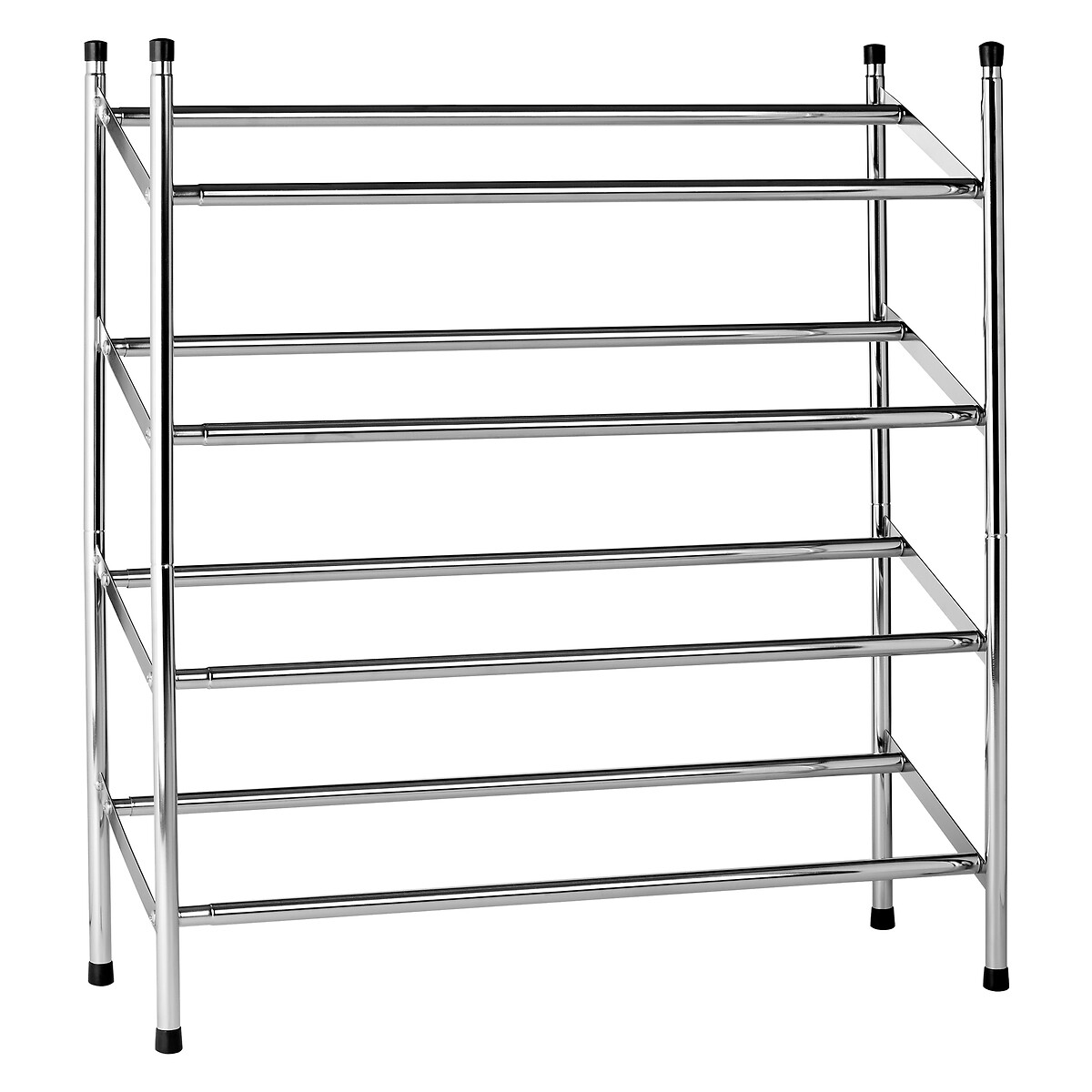 4 Tier Shoe Rack silver-coloured, SO'HOME