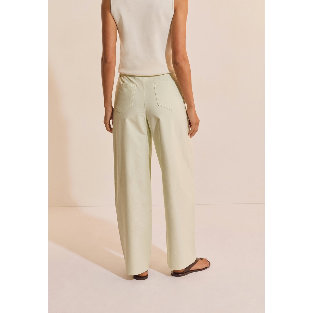 Pantalon barrel avec coton POLO vert clair, ETAM