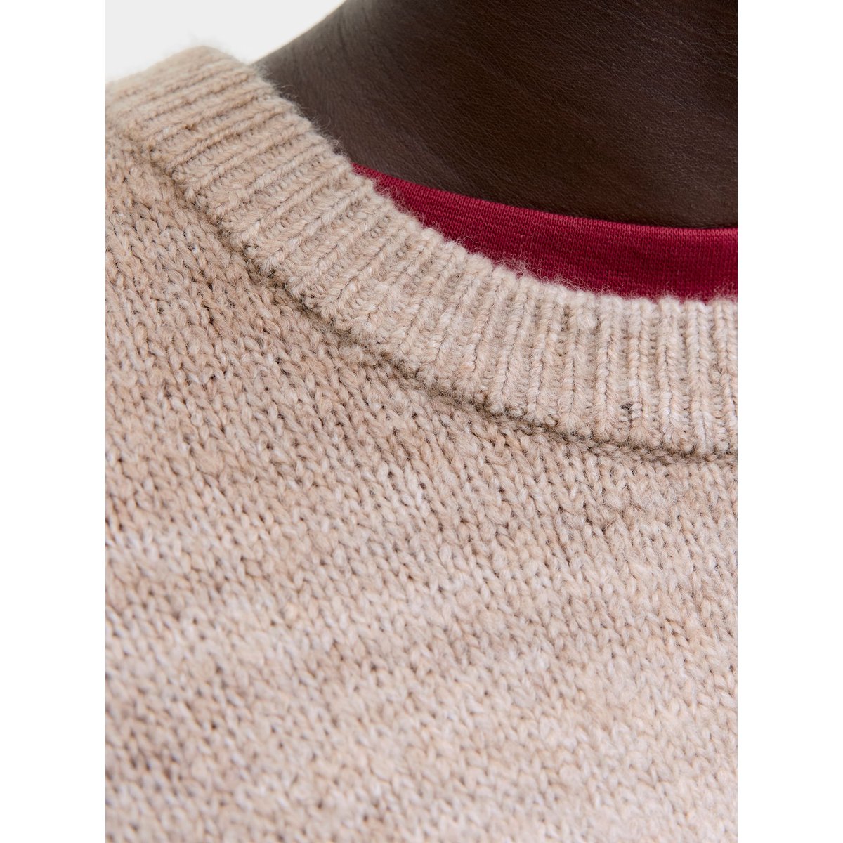 Pull En Maille marron - mocha meringue 1, JACK & JONES