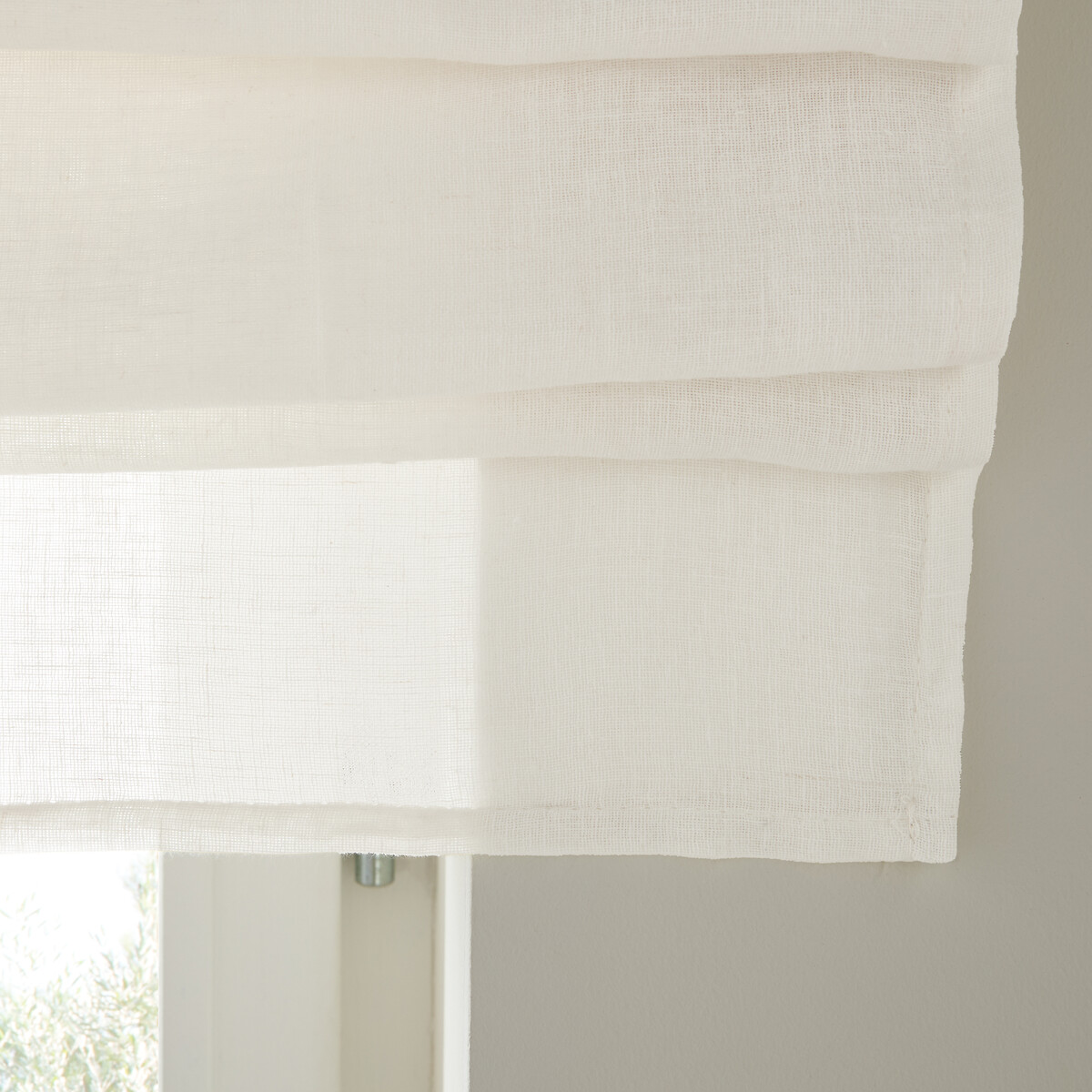 Store bateau étamine lin/coton blanc cassé, LA REDOUTE INTERIEURS