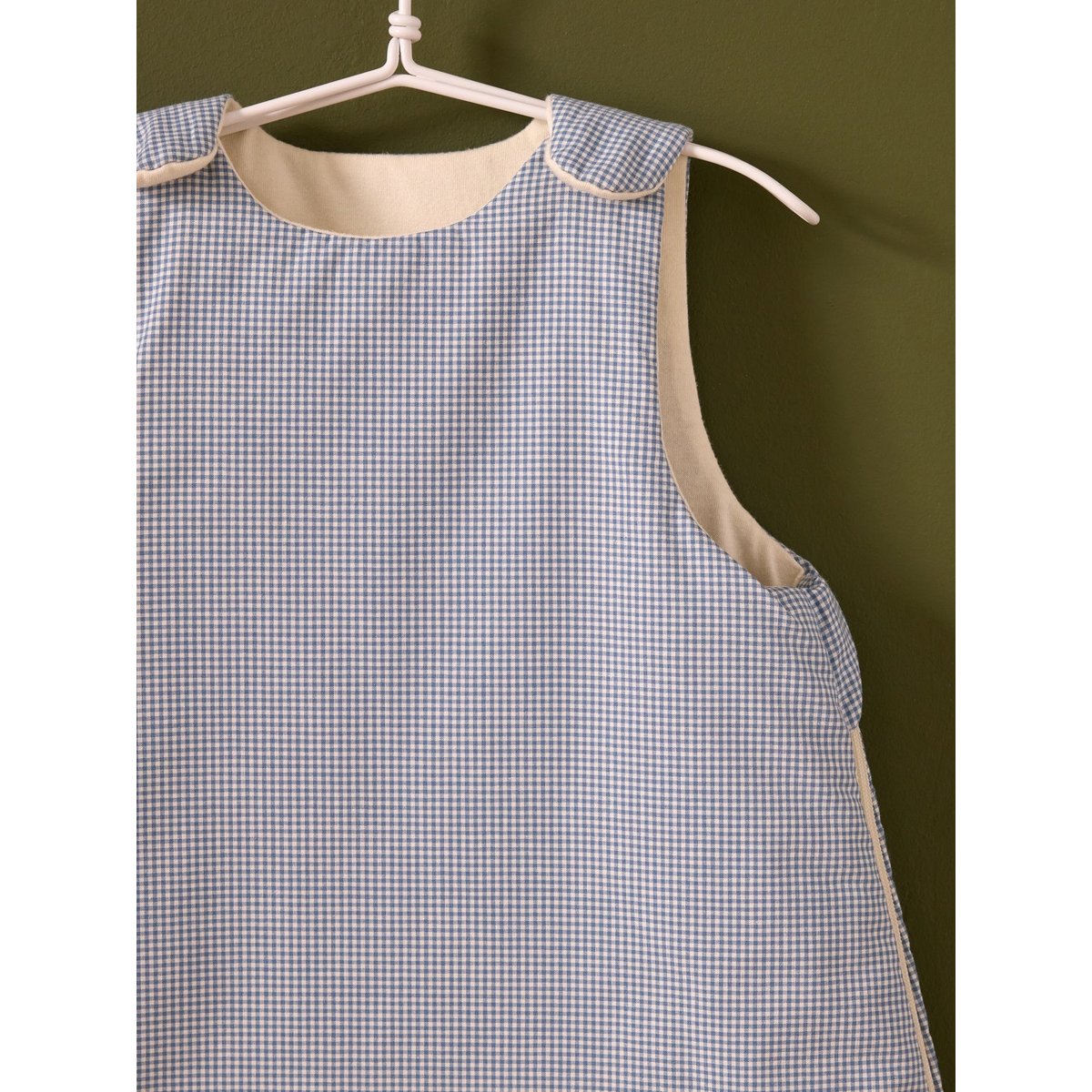 Gigoteuse vichy en percale de coton - TOG 3 bleu, CYRILLUS
