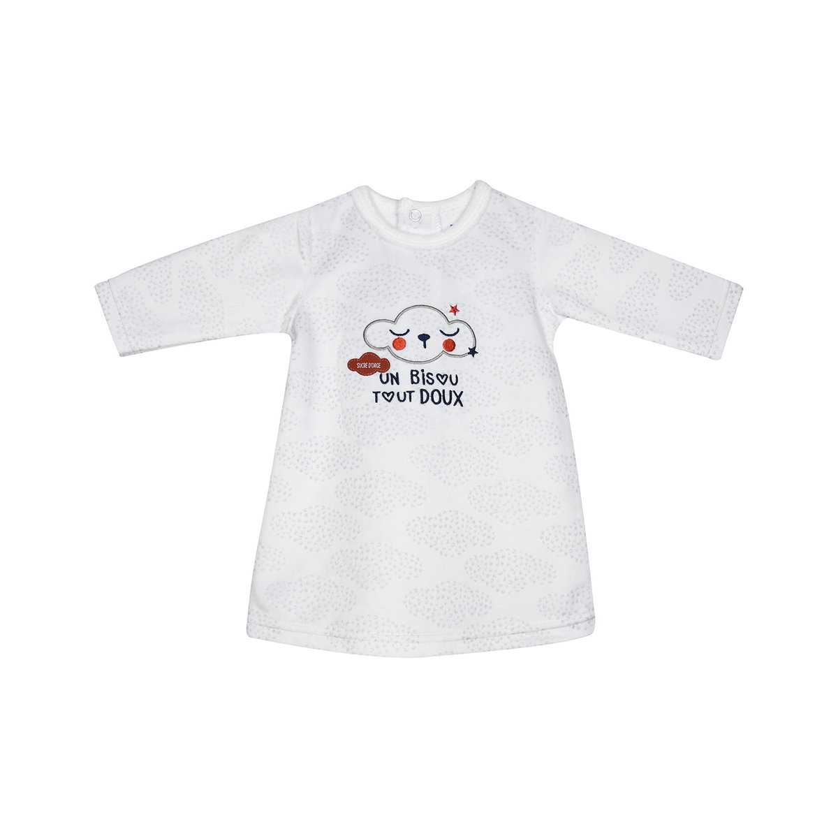 Robe legging josefine velours doux naissance gris, SUCRE D'ORGE