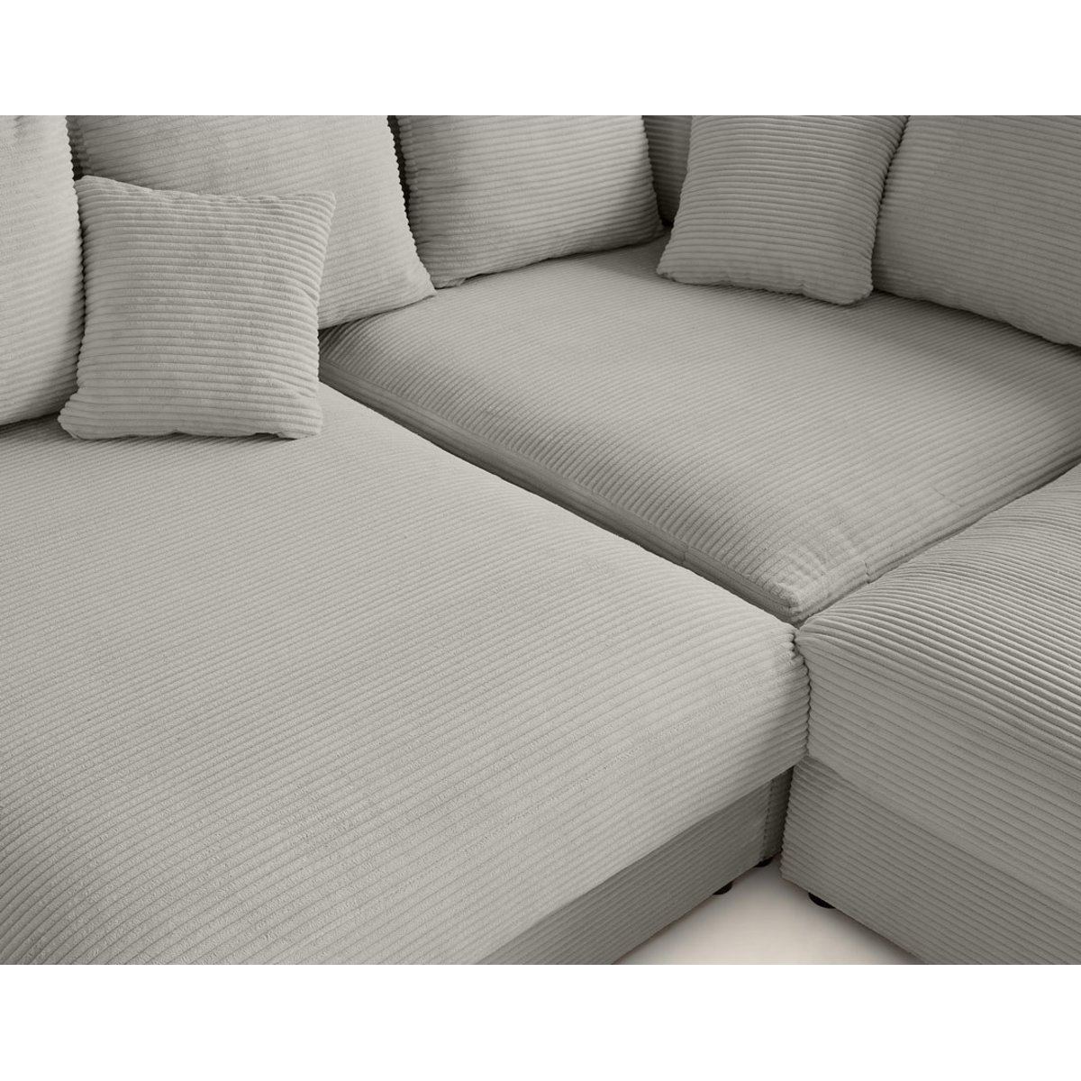 Canapé d'Angle réversible 5 places - ASPEN gris clair, BEST MOBILIER