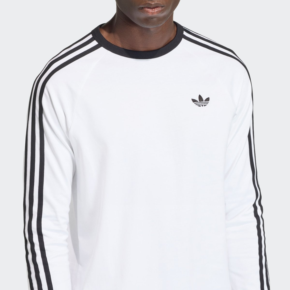 T-Shirt Manches Longues 3 Bandes T-Shirt Manches Longues 3 Bandes white, adidas Originals