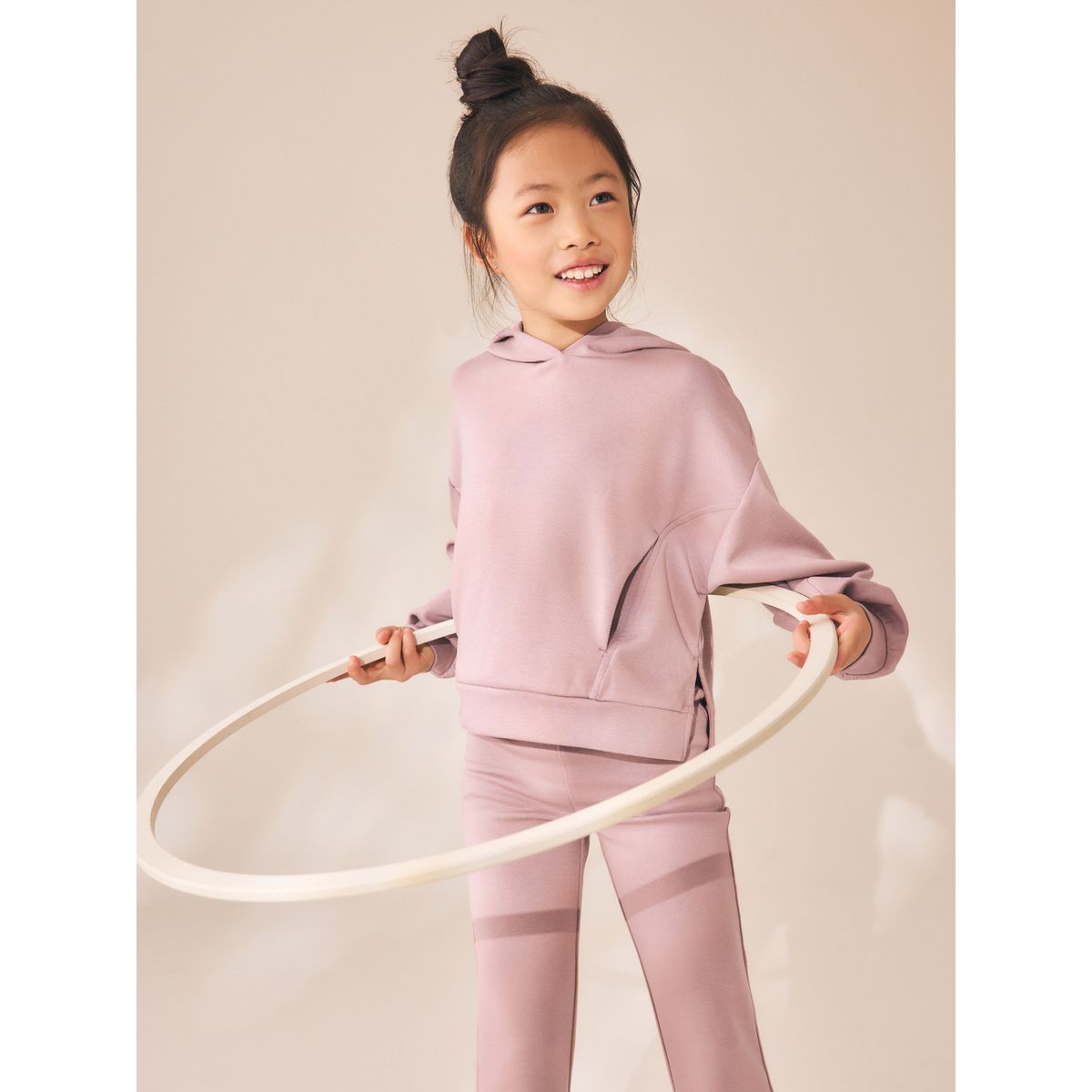 Ensemble sweat à capuche et pantalon évasé rose foncé, NEXT