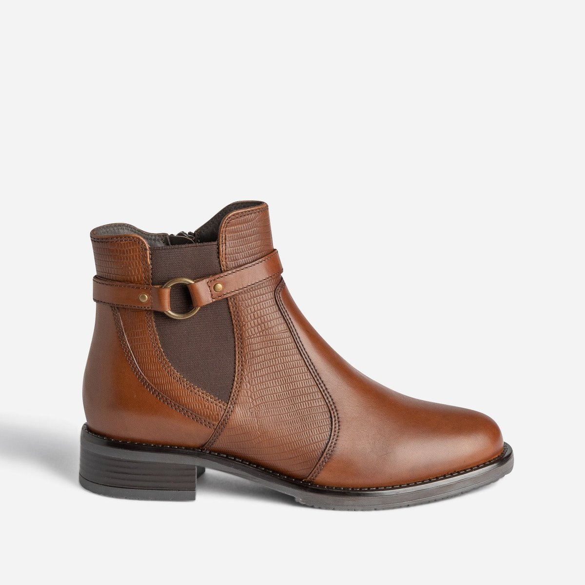 Boots en cuir AOULE cognac, ERAM