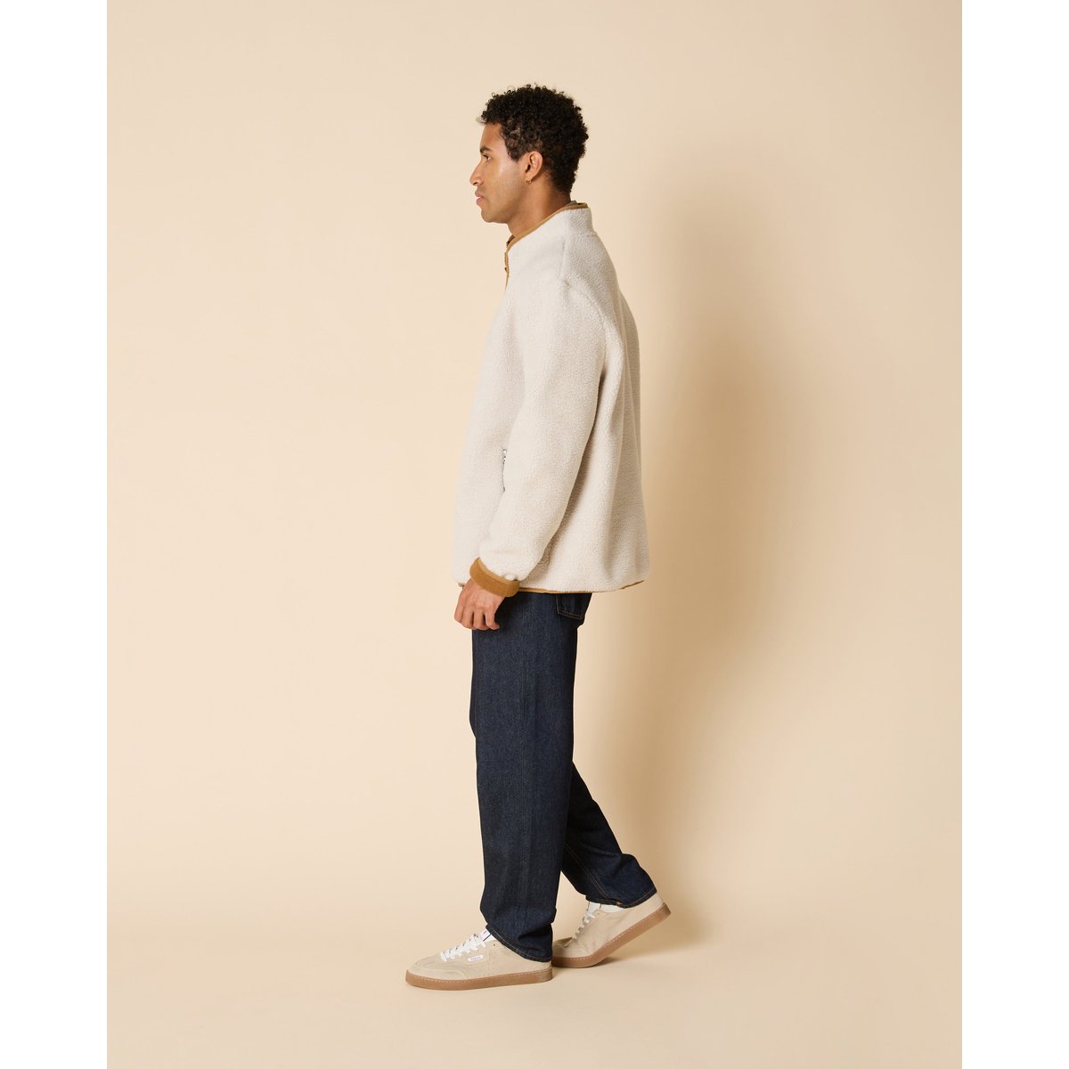 Veste polaire en sherpa beige, FAGUO