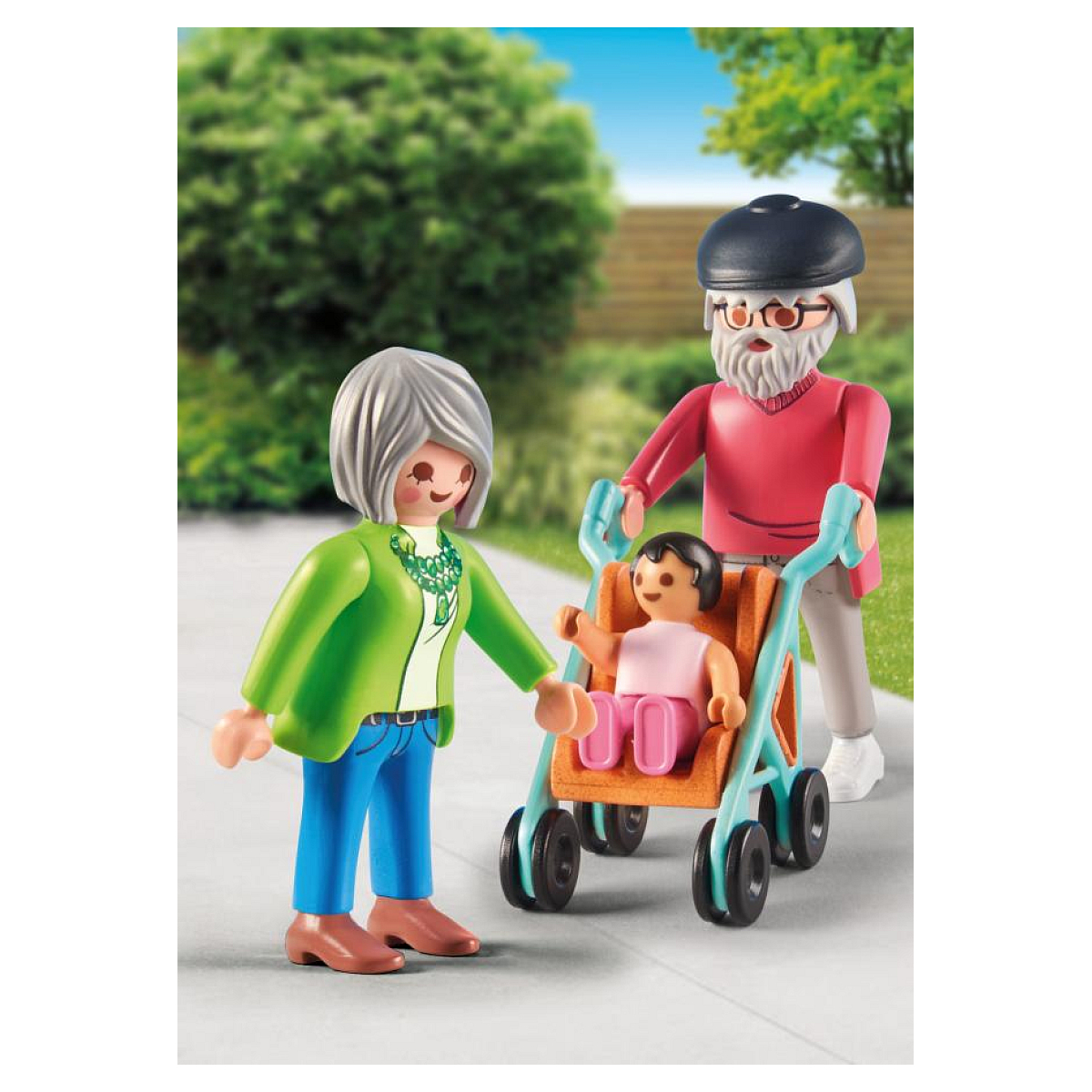 Grands parents avec bébé multicolore, PLAYMOBIL