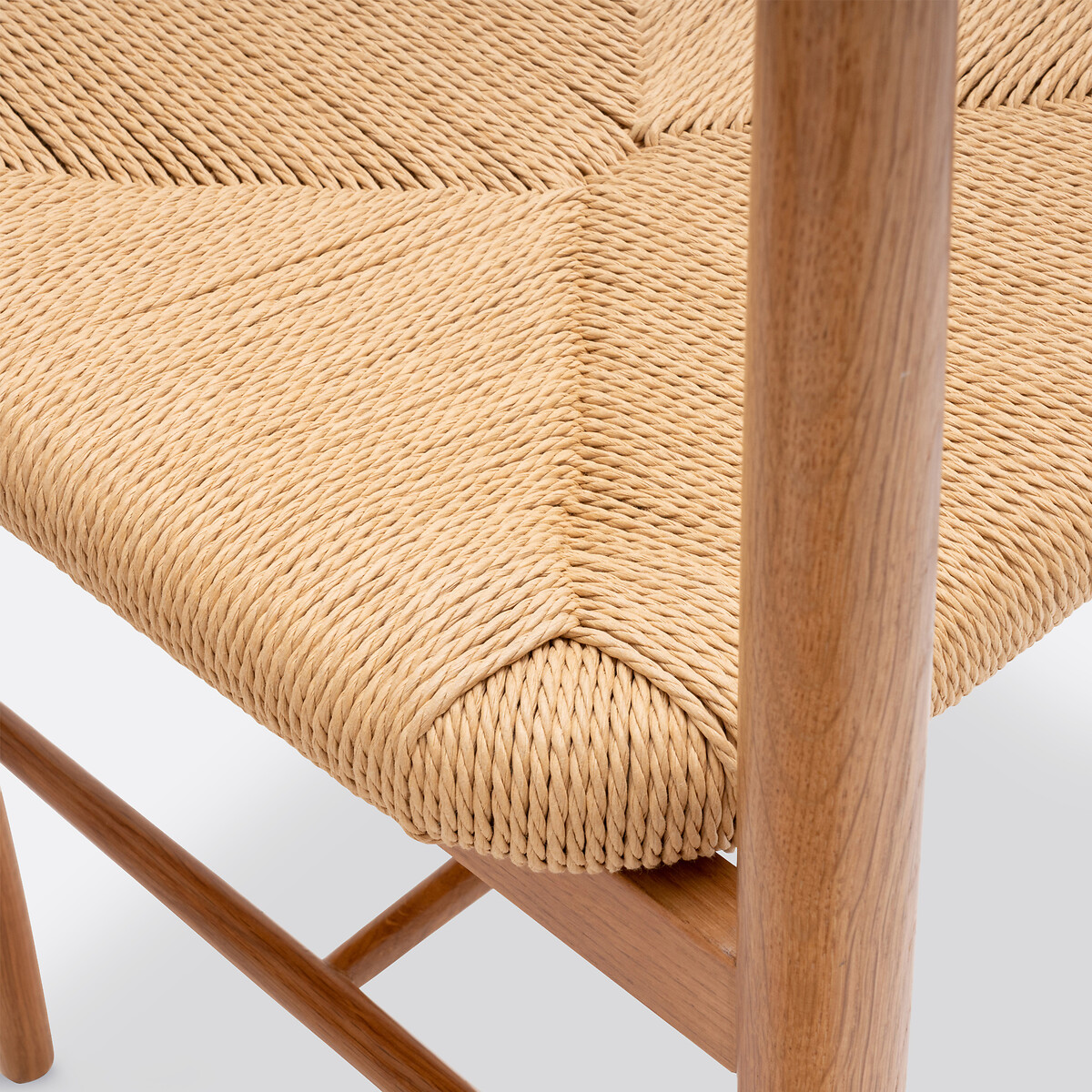 Lot de 2 chaises chêne massif et tressage, Andre chêne moyen, LA REDOUTE INTERIEURS