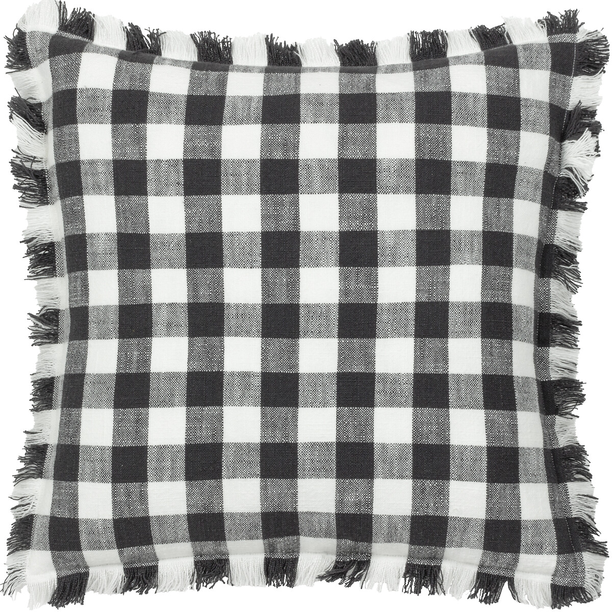 Barton Check Cushion black, YARD