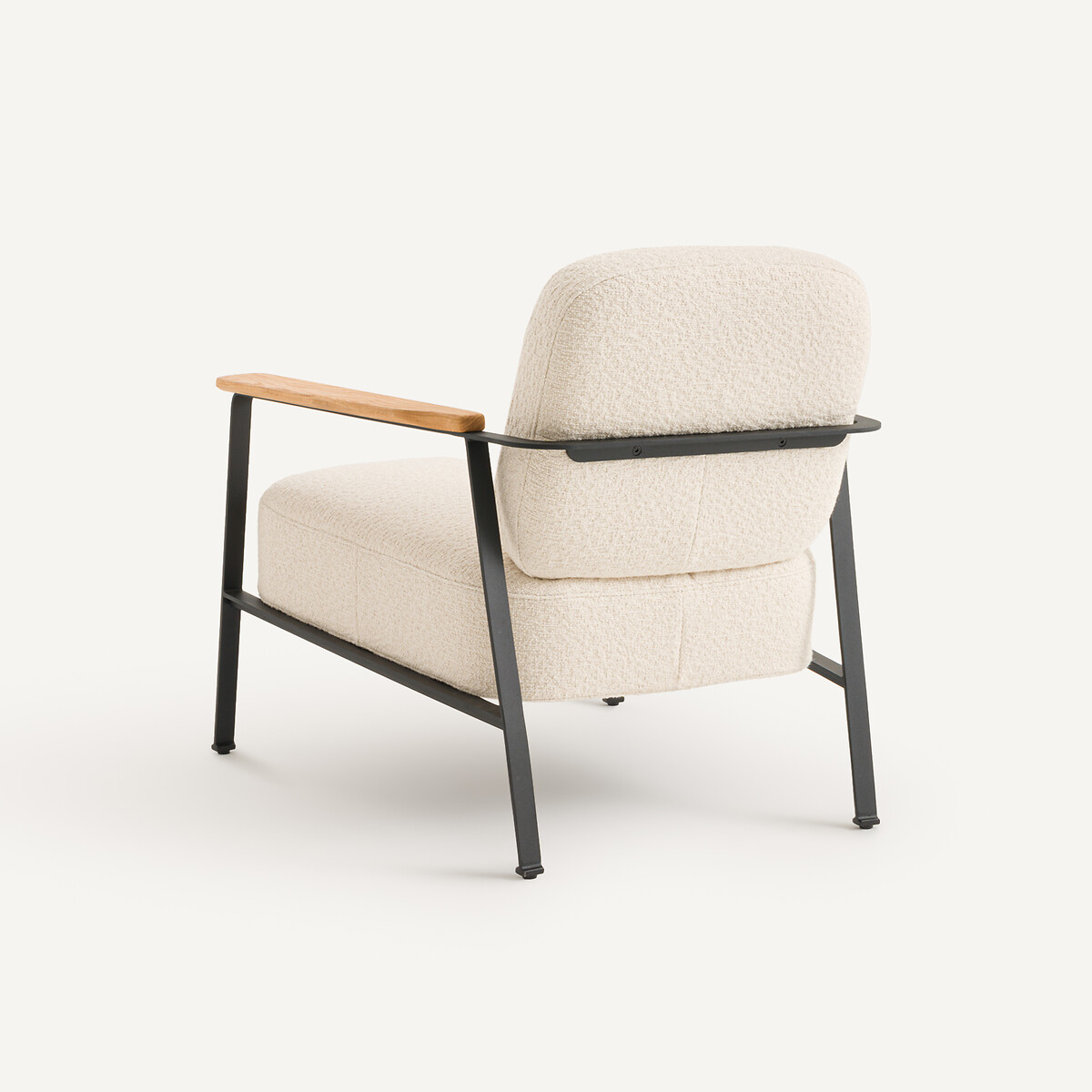 Fauteuil en tissu bouclette et métal, ABRAXAS ecru, AM.PM