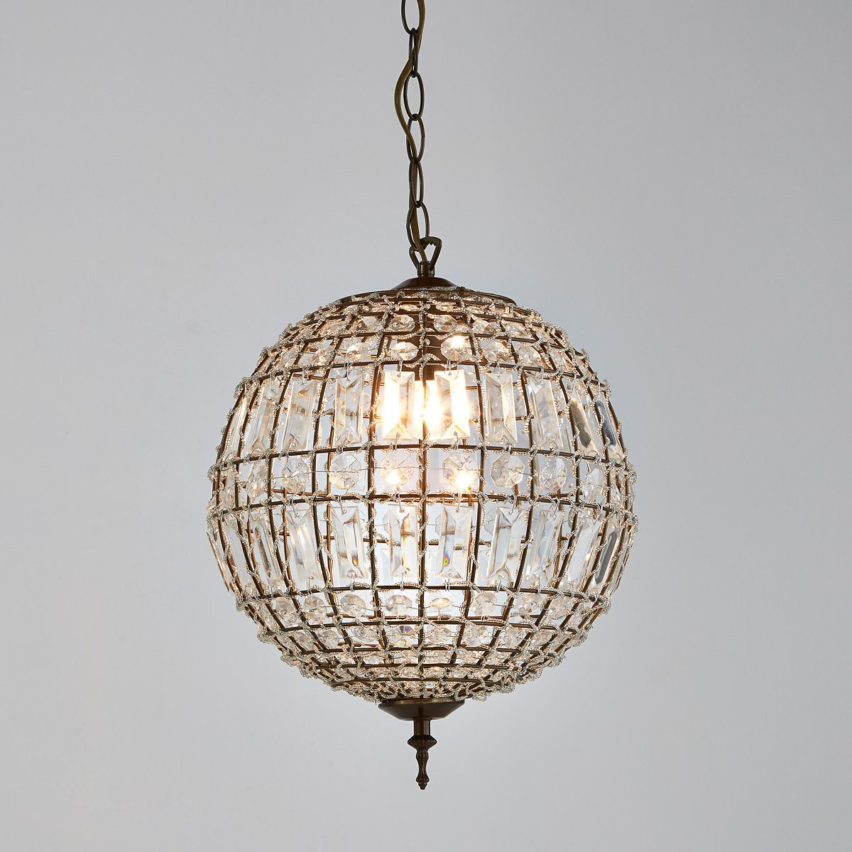 Candeeiro de teto, modelo bola, com enfeites, Ø30 cm, Haru vidro transparente, LA REDOUTE INTERIEURS