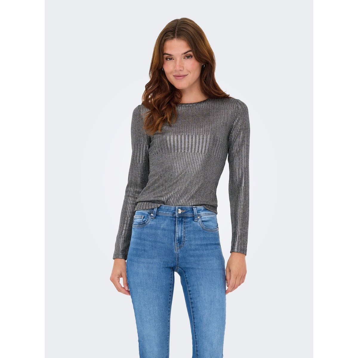 Top dark grey melange, ONLY