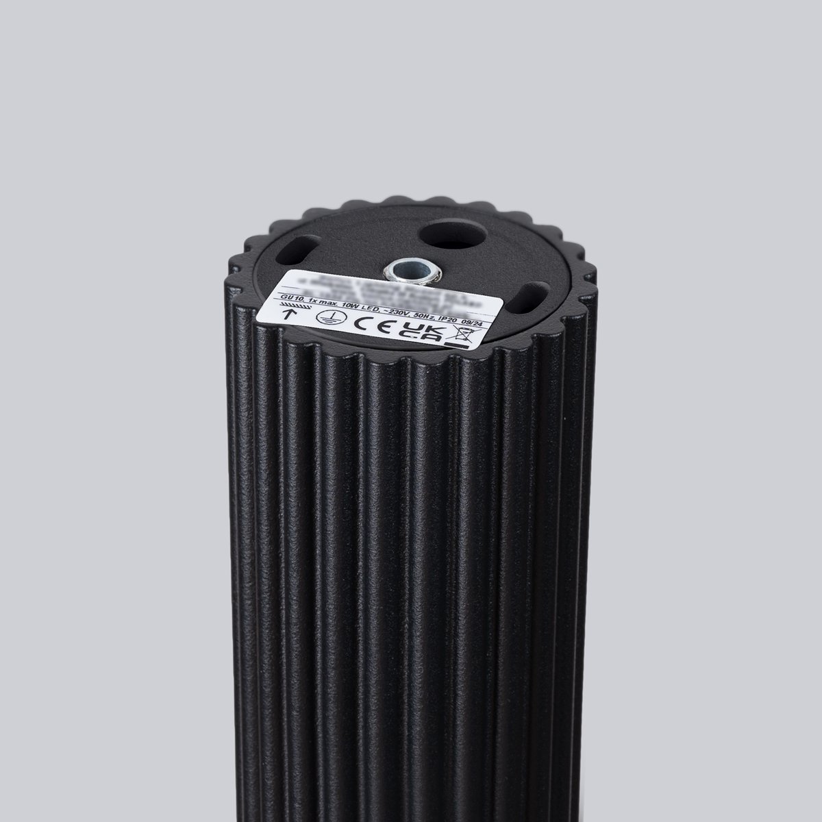 Plafonnier Aluminium Noir GU10 1 Karbon 30 noir, EDEN