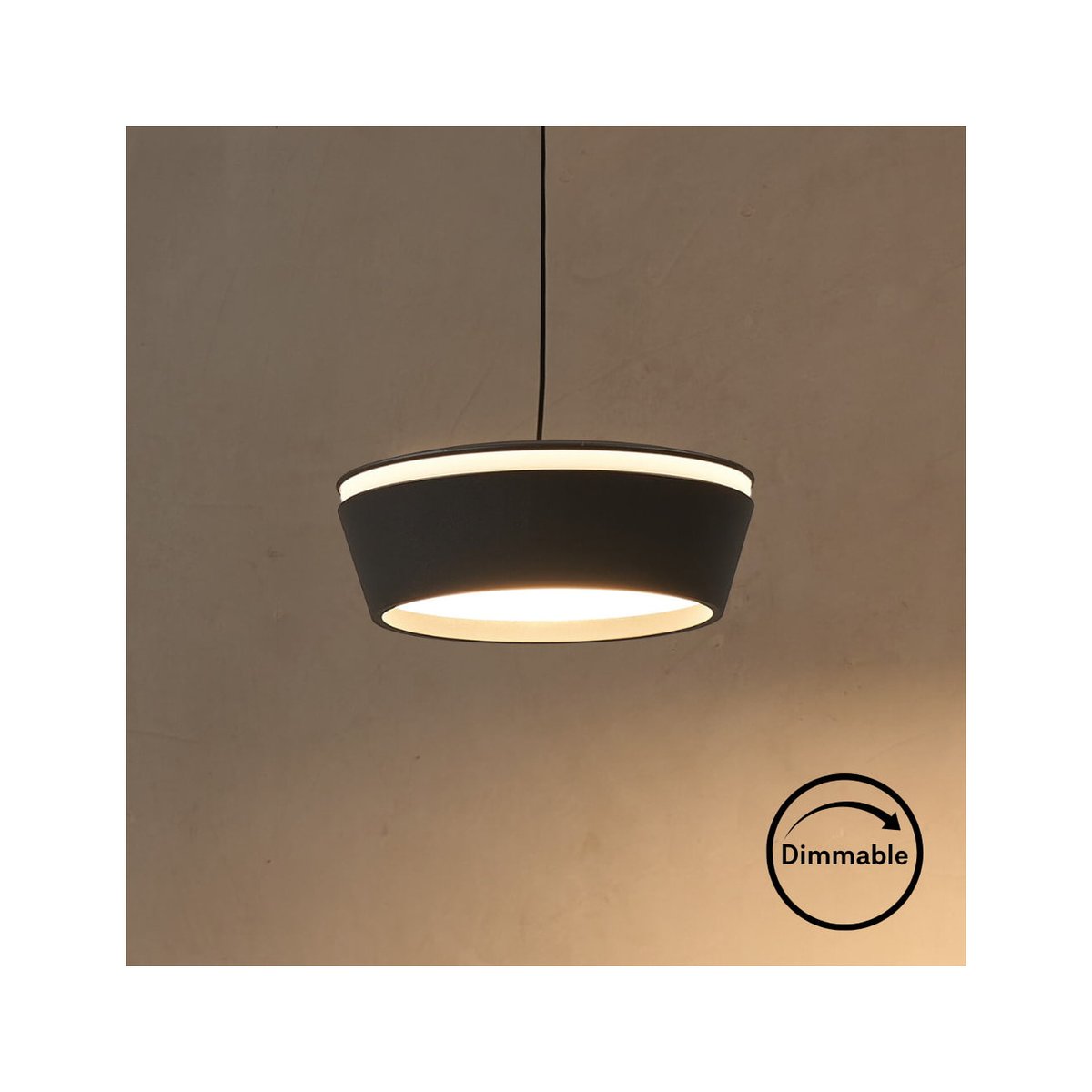 Suspension LED tube design minimaliste - MAVEL noir, KOSILUM