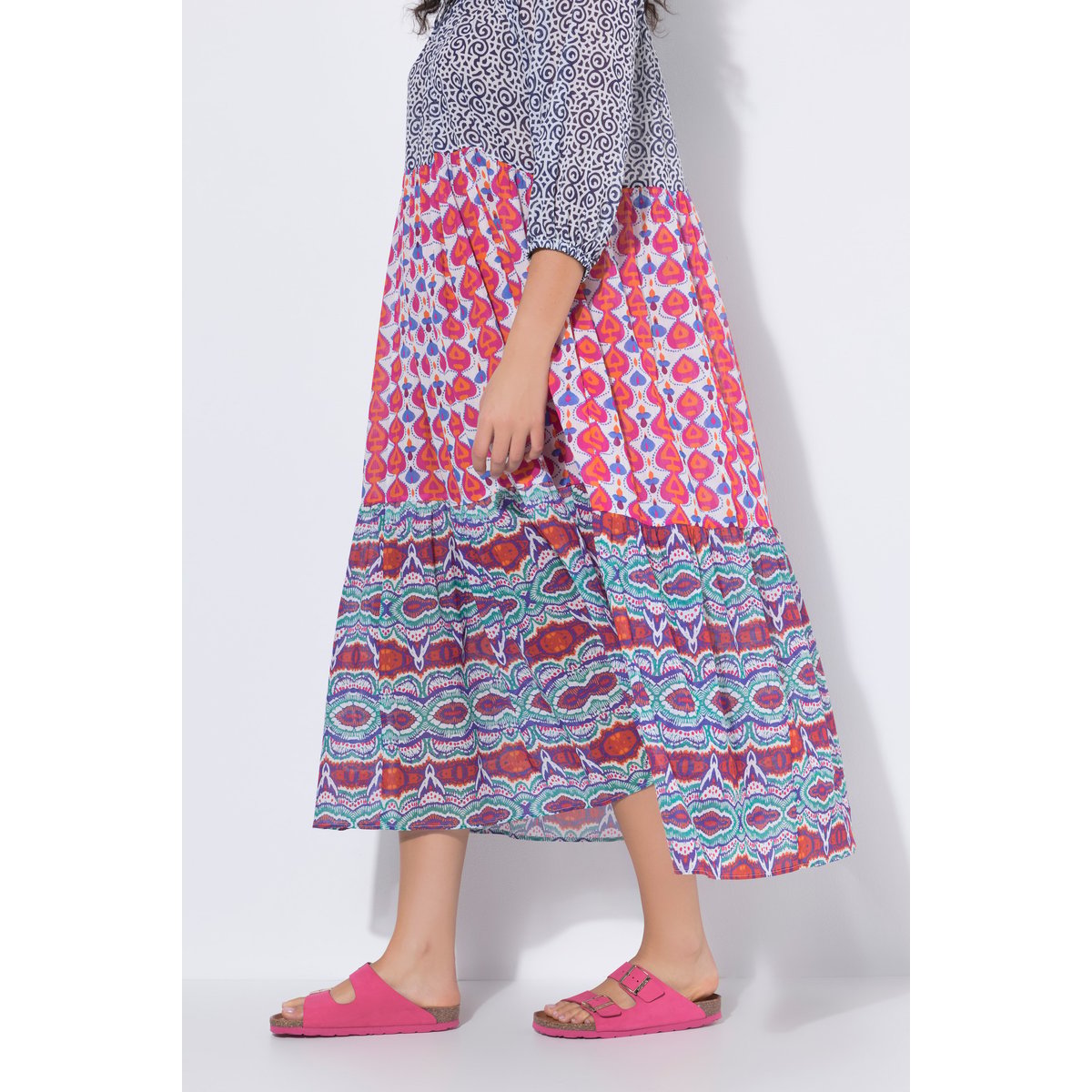 Robe maxi esprit bohème aubergine, ULLA POPKEN