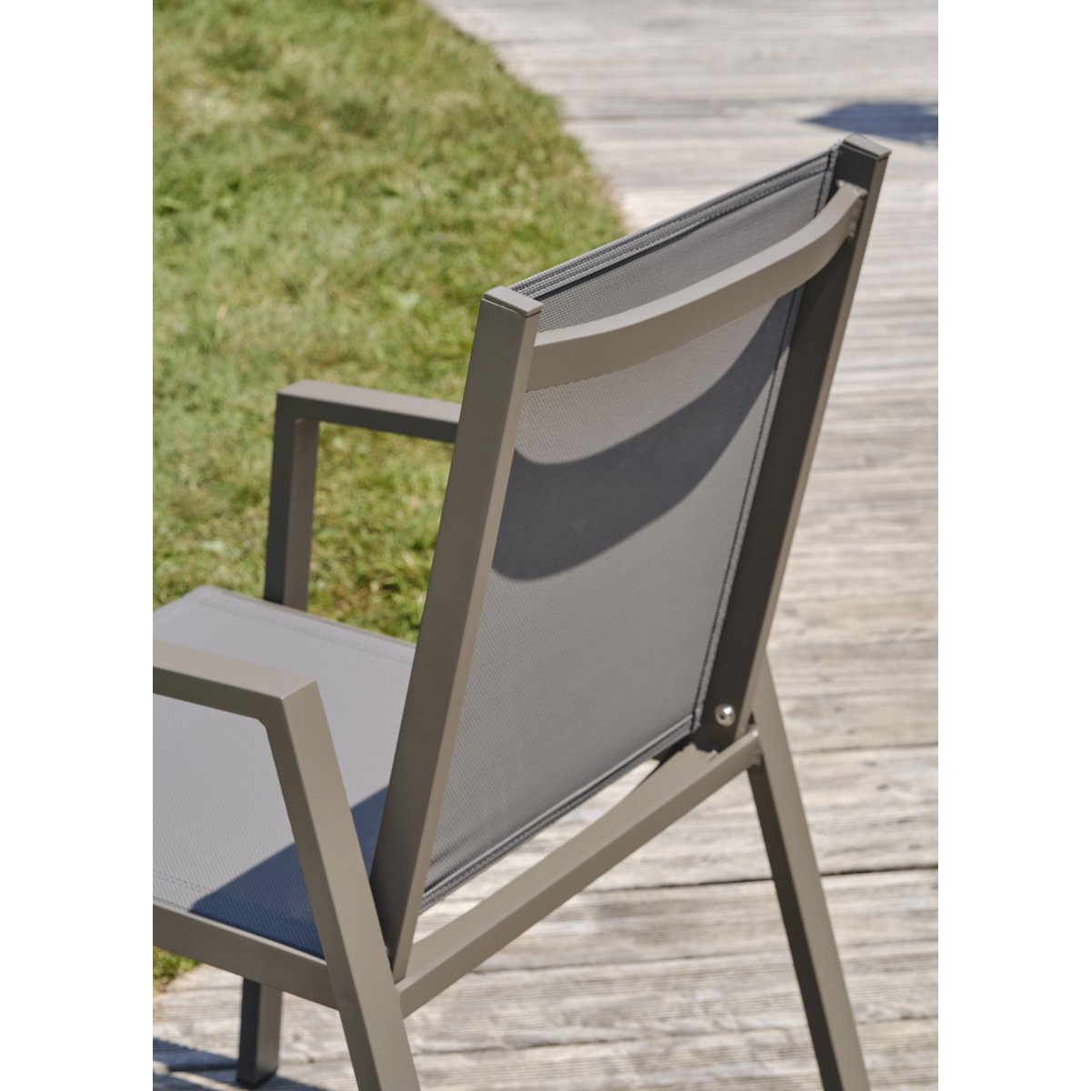 Ensemble repas de jardin 6 places en aluminium FLORIDE quartz, DCB GARDEN