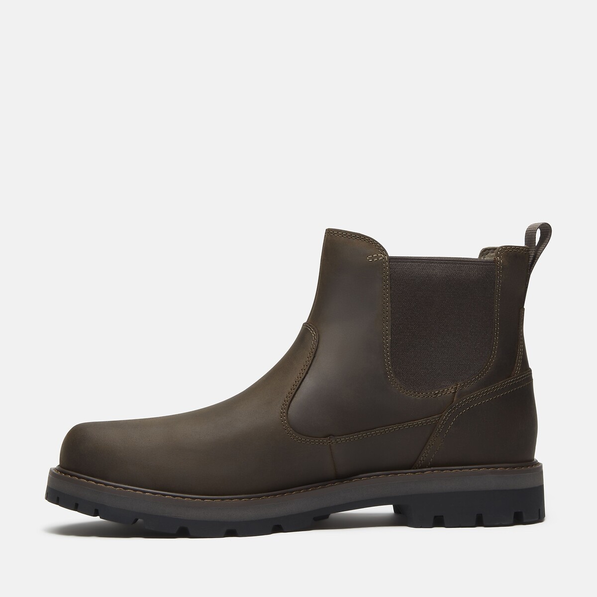 Stivaletti in pelle BRITTON ROAD MID CHELSEA kaki scuro, TIMBERLAND