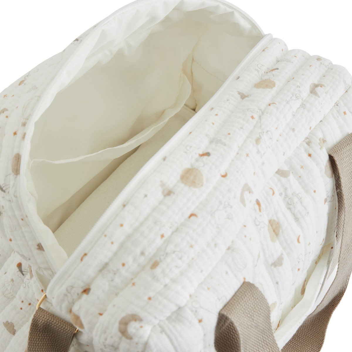 Sac à langer en gaze de coton Eliah ecru, PETIT BEGUIN