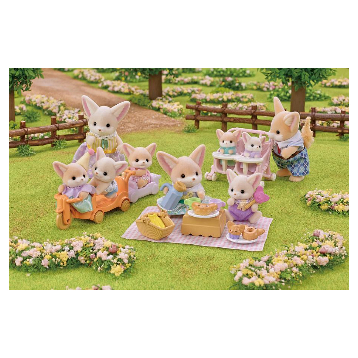 Le set de pique-nique des freres et soeurs fennec v002226, SYLVANIAN FAMILIES