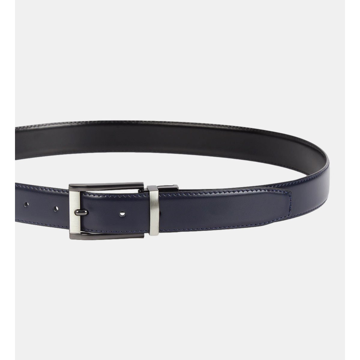 Ceinture réversible bikatrva cuir bleu et noir, GALERIES LAFAYETTE