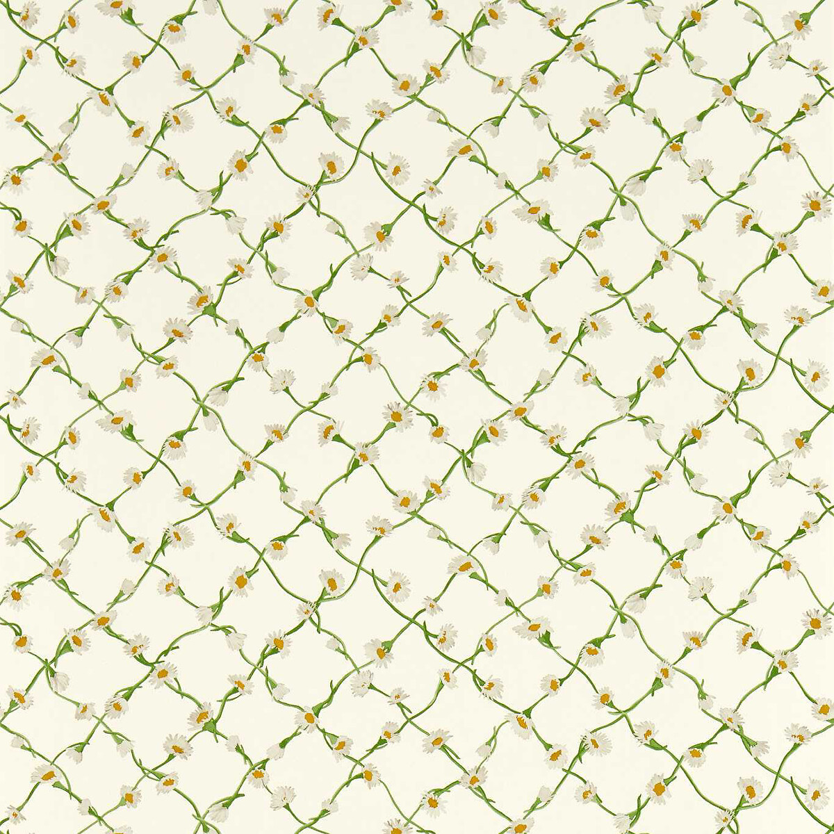 Daisy Trellis Emerald Pearl Wallpaper cream, HARLEQUIN X SOPHIE ROBINSON