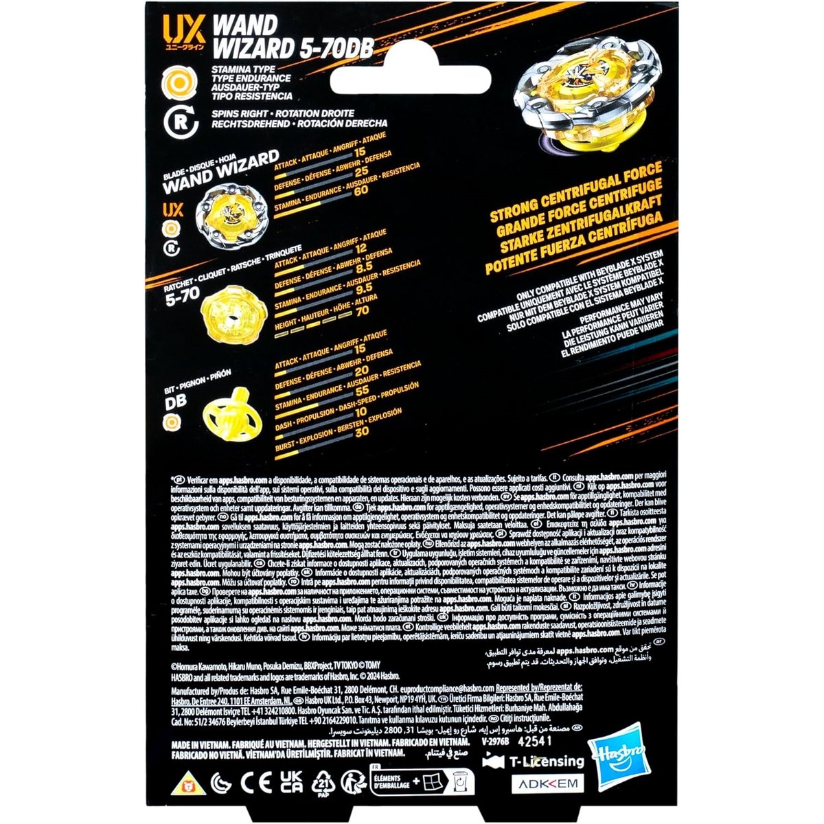 Wand Wizard 5-70DB UX Kit de démarrage jaune et gris, HASBRO