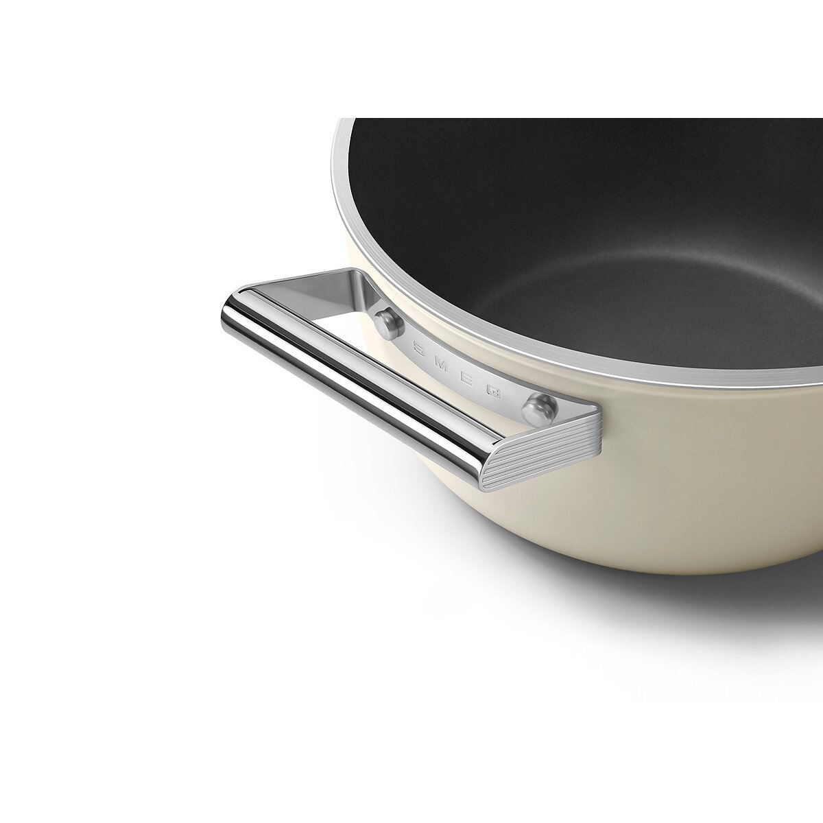 Caçarola antiaderente 24 cm, SMEG creme, SMEG