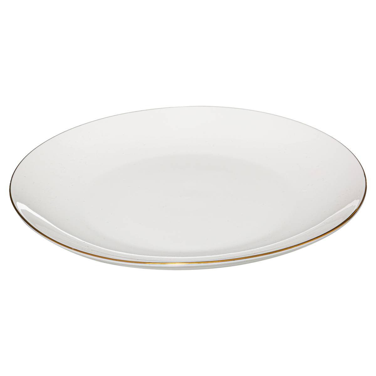 Lot de 6 assiettes plates en céramique PETIT SALON blanc, SECRET DE GOURMET