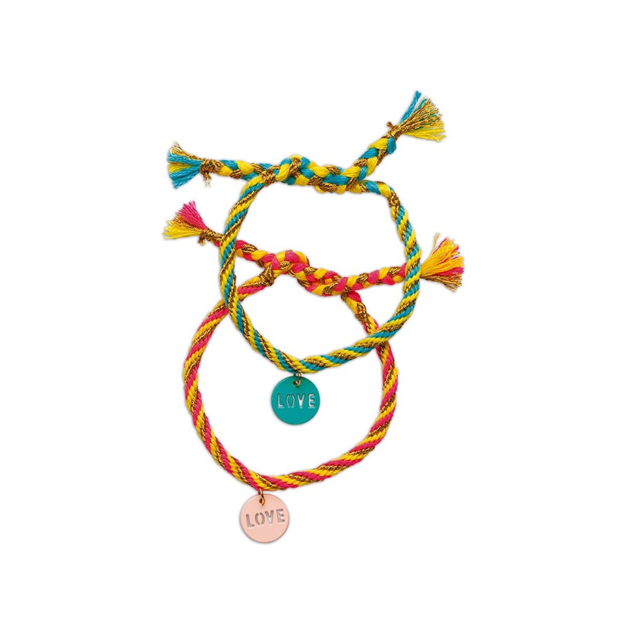 Kit Créatif - 13 Bracelets De L'amitié À Créer rose, JANOD