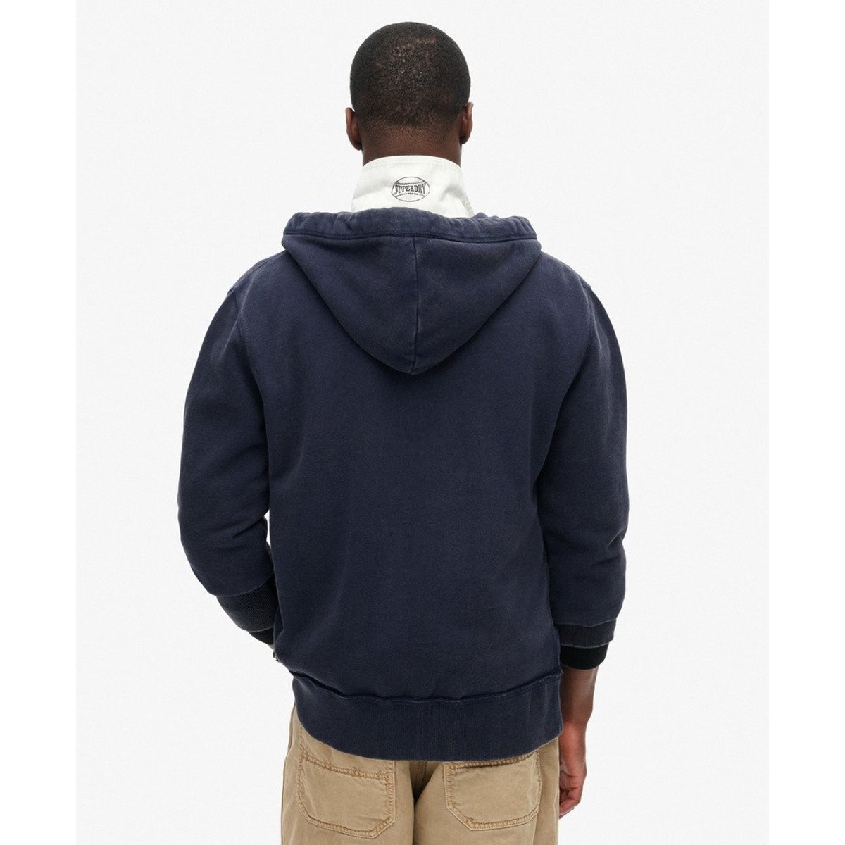 Sweat à capuche zippé Vintage Athletic bleu marine intense, SUPERDRY