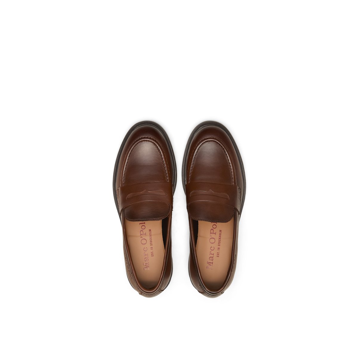 Mocassins modèle Paula en cuir de mouton souple cognac, MARC O'POLO