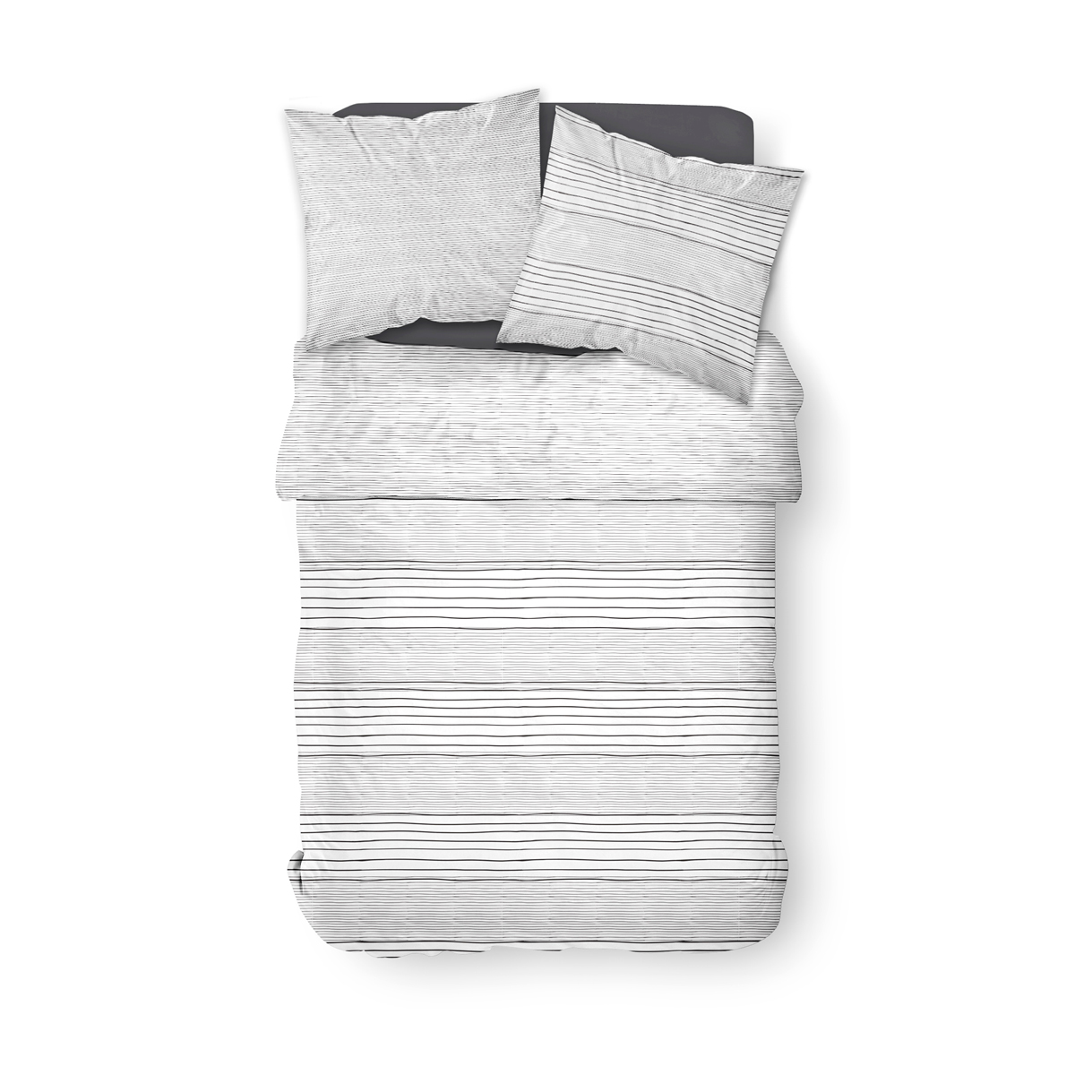 Parure de lit imprimé Uni coton SUNSHINE GEMMA blanc, TODAY