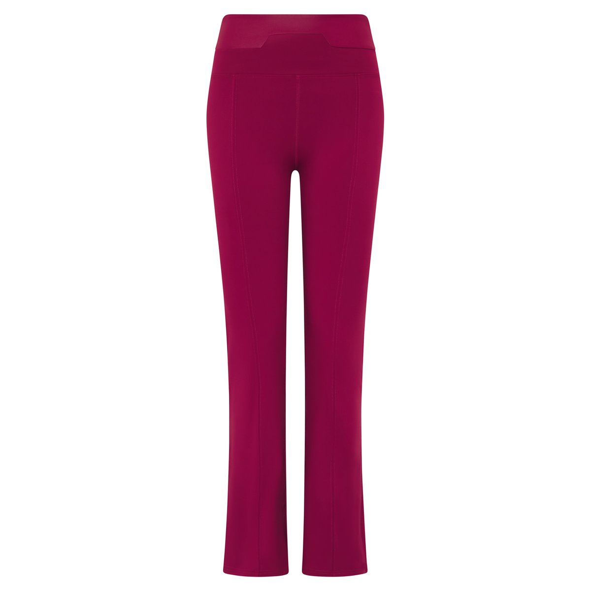 Legging de sport femme Kaia Taille extra haute coupe flare rouge prune, BORN