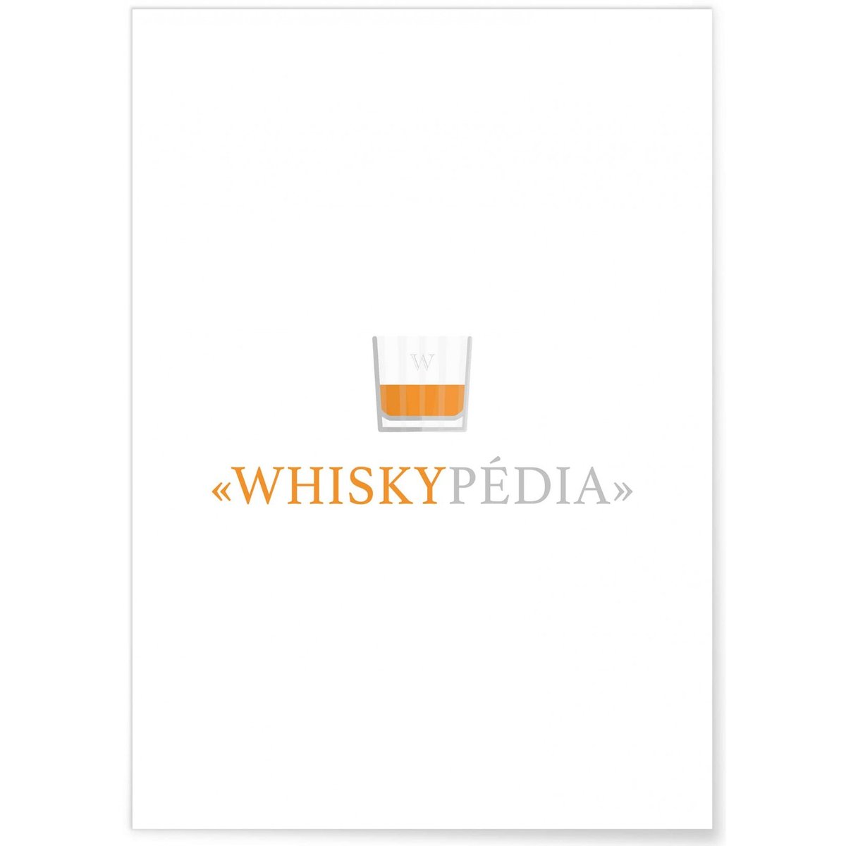Affiche 'Whiskypédia' blanc, L'AFFICHERIE