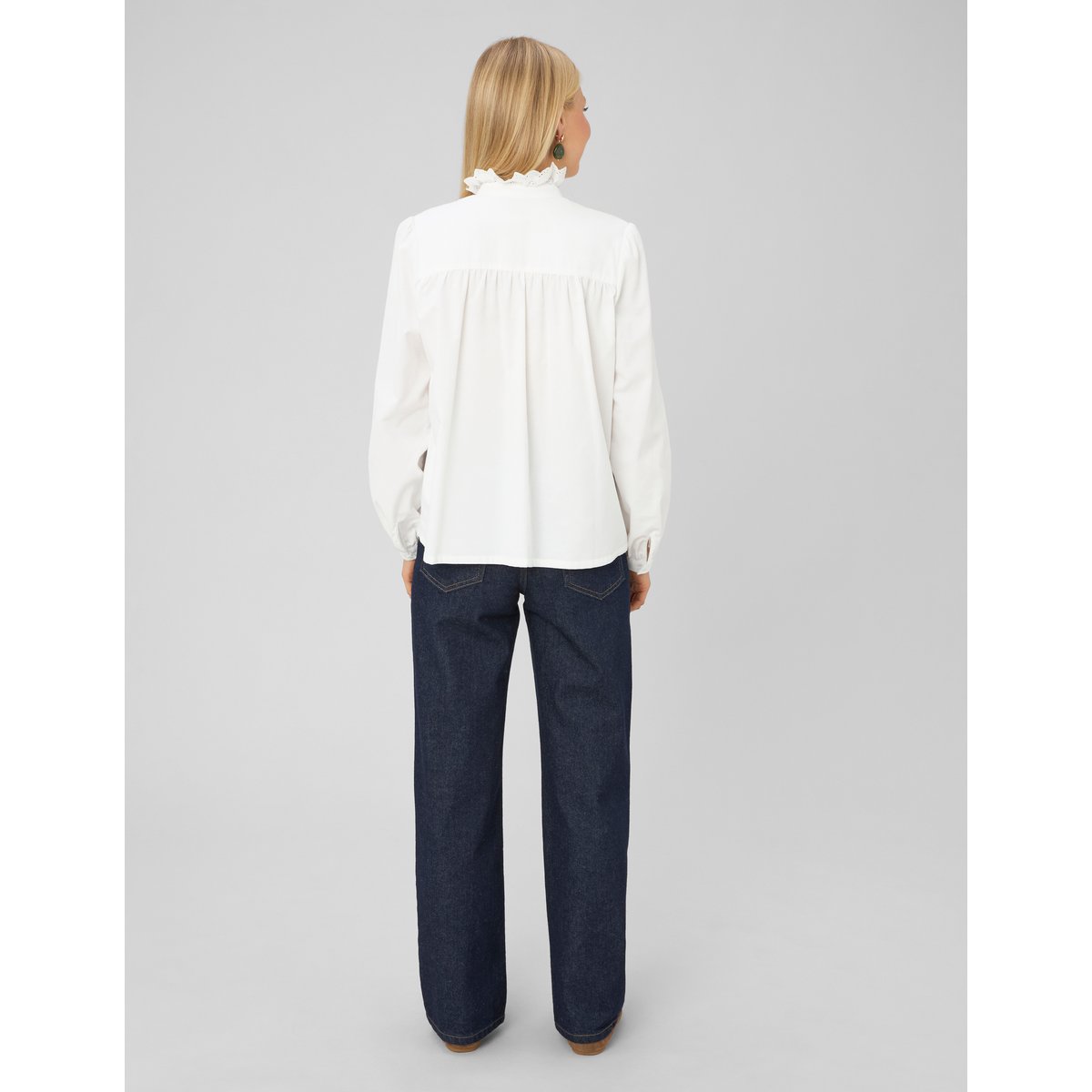 Blouse velours côtelé blanc écru, BZB