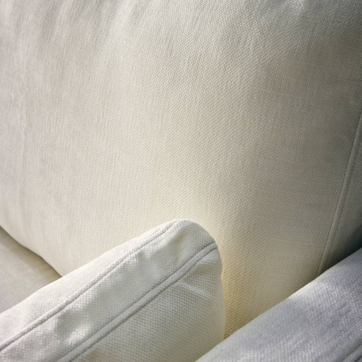 Canapé 2 places déhoussable tissu NEO blanc, SWEEEK