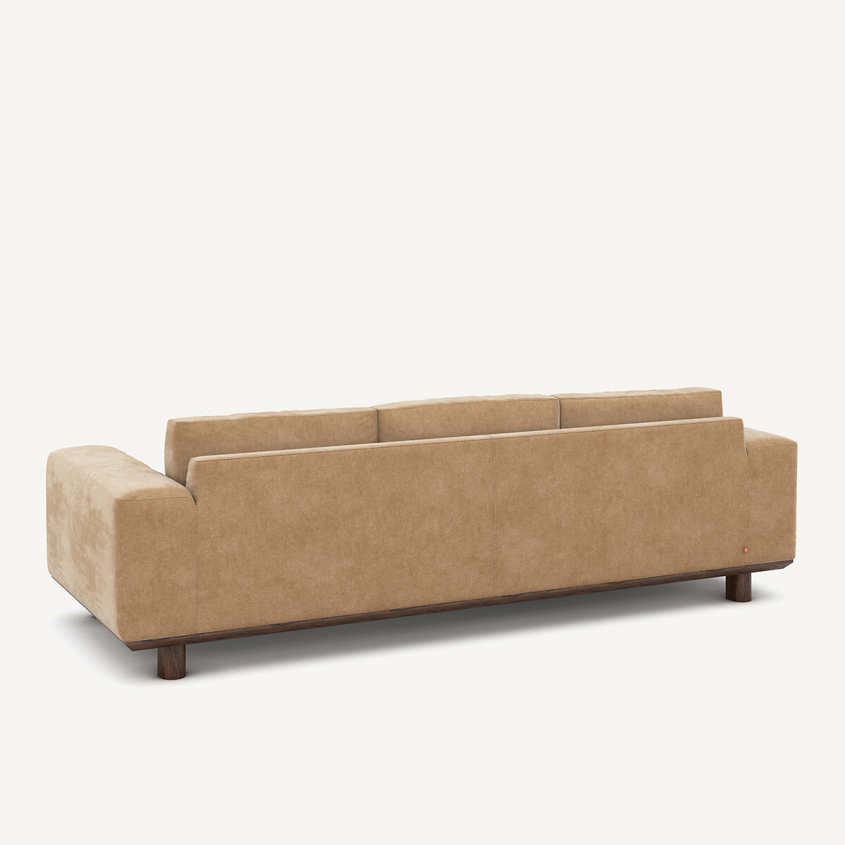 Canapé en velours stonewashed, CEREA ficelle, AM.PM