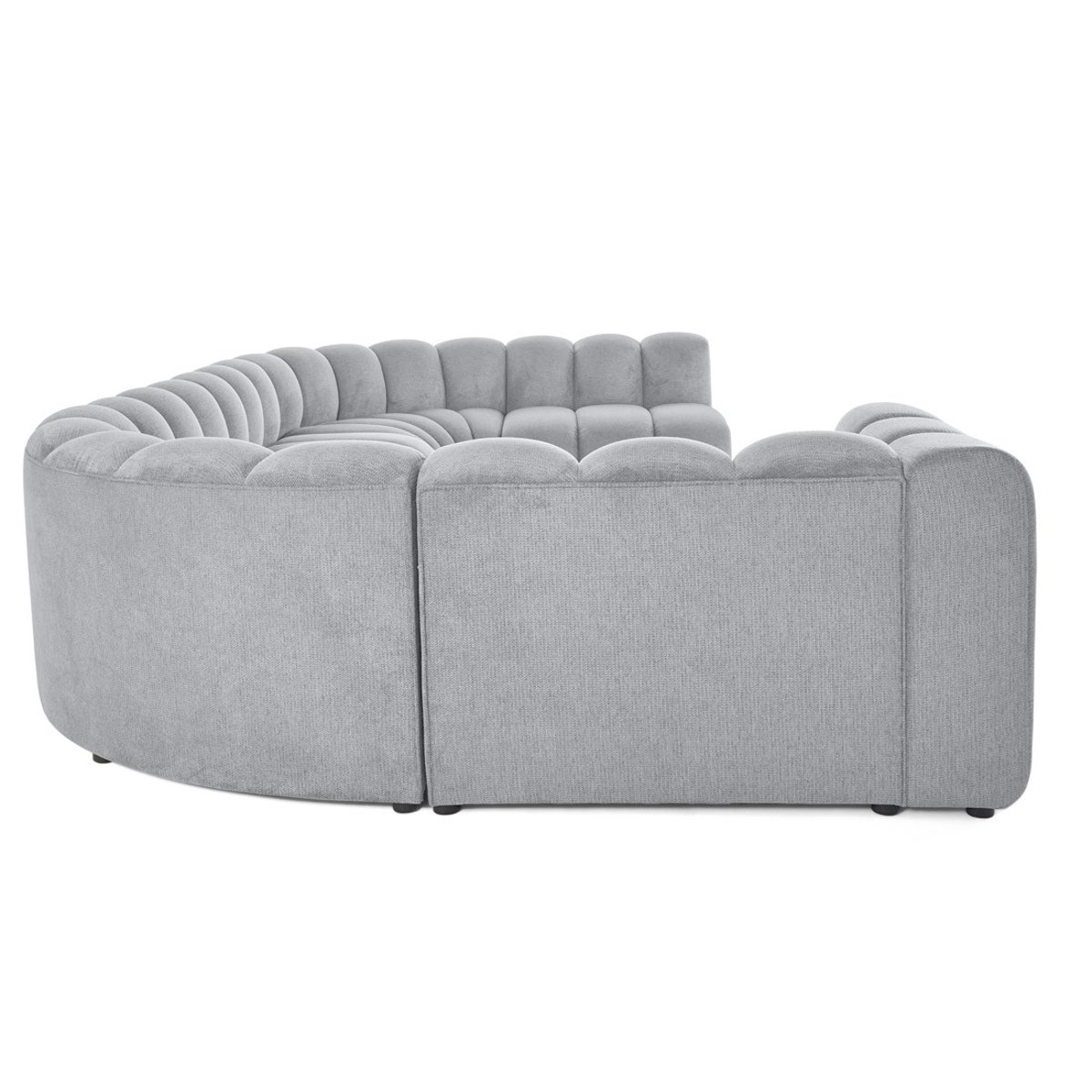 Canapé Panoramique 7 places - DEBBIE gris, BEST MOBILIER