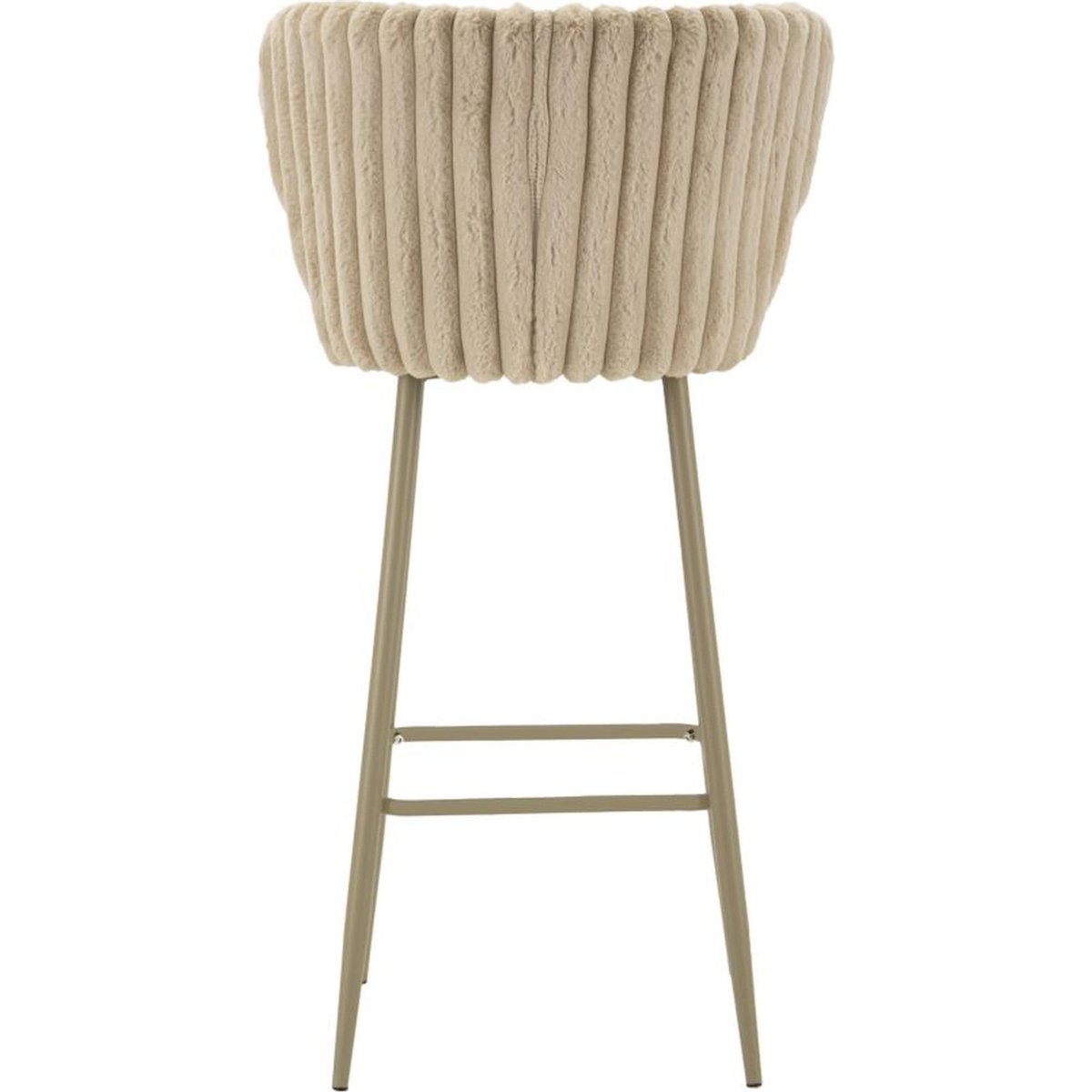 Lot de 2 tabourets de bar dossier enveloppant crème, RECOLLECTION