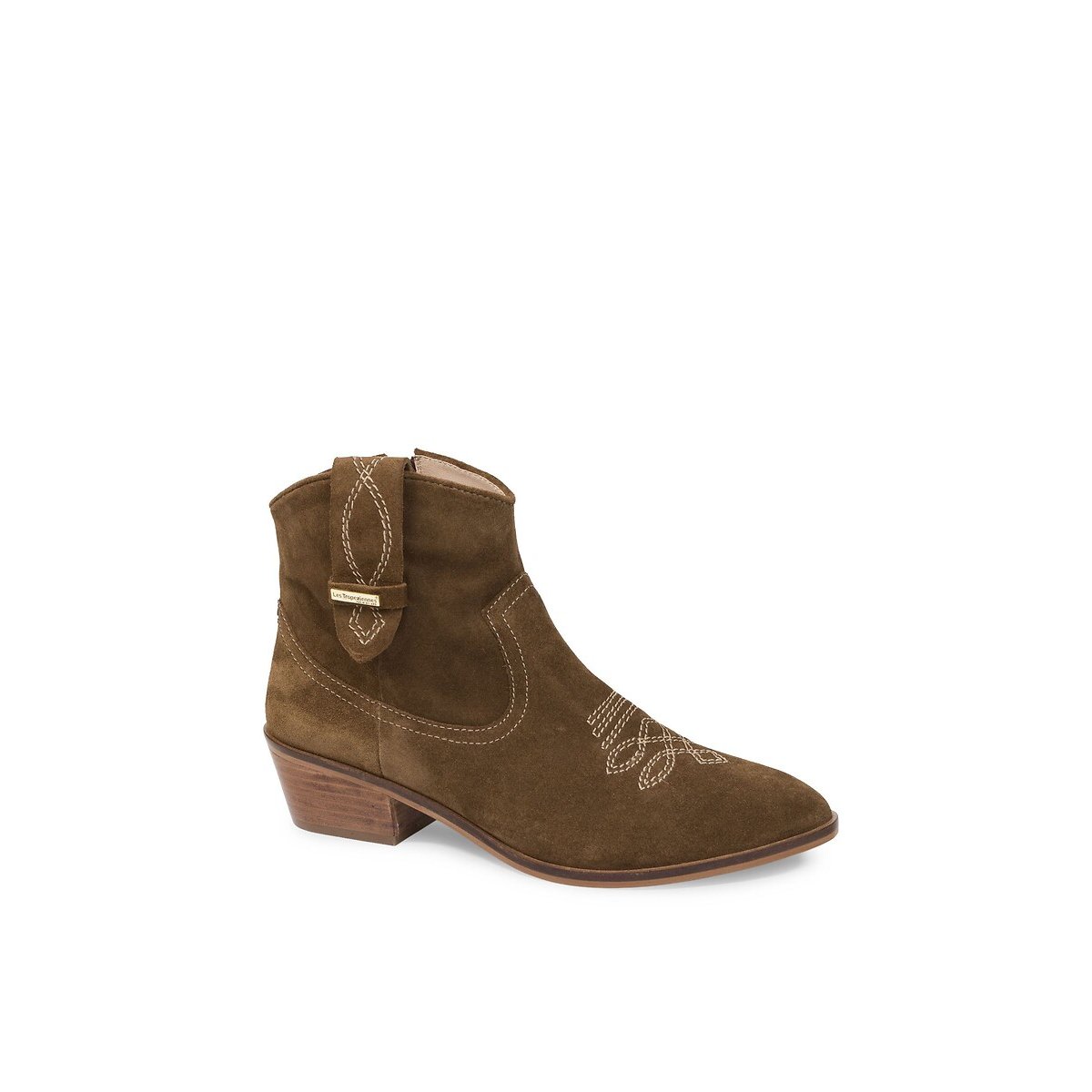 Lady Pointed Suede Ankle Boots camel, LES TROPEZIENNES PAR M.BELARBI