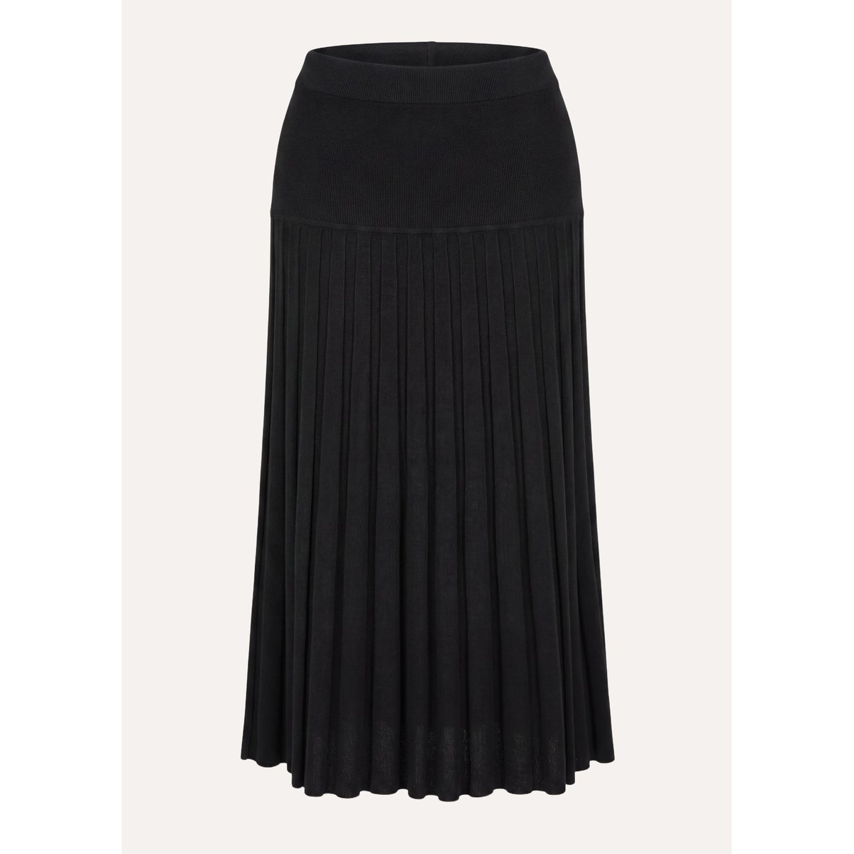 Jupe midi plissée en maille noir, LA FEE MARABOUTEE
