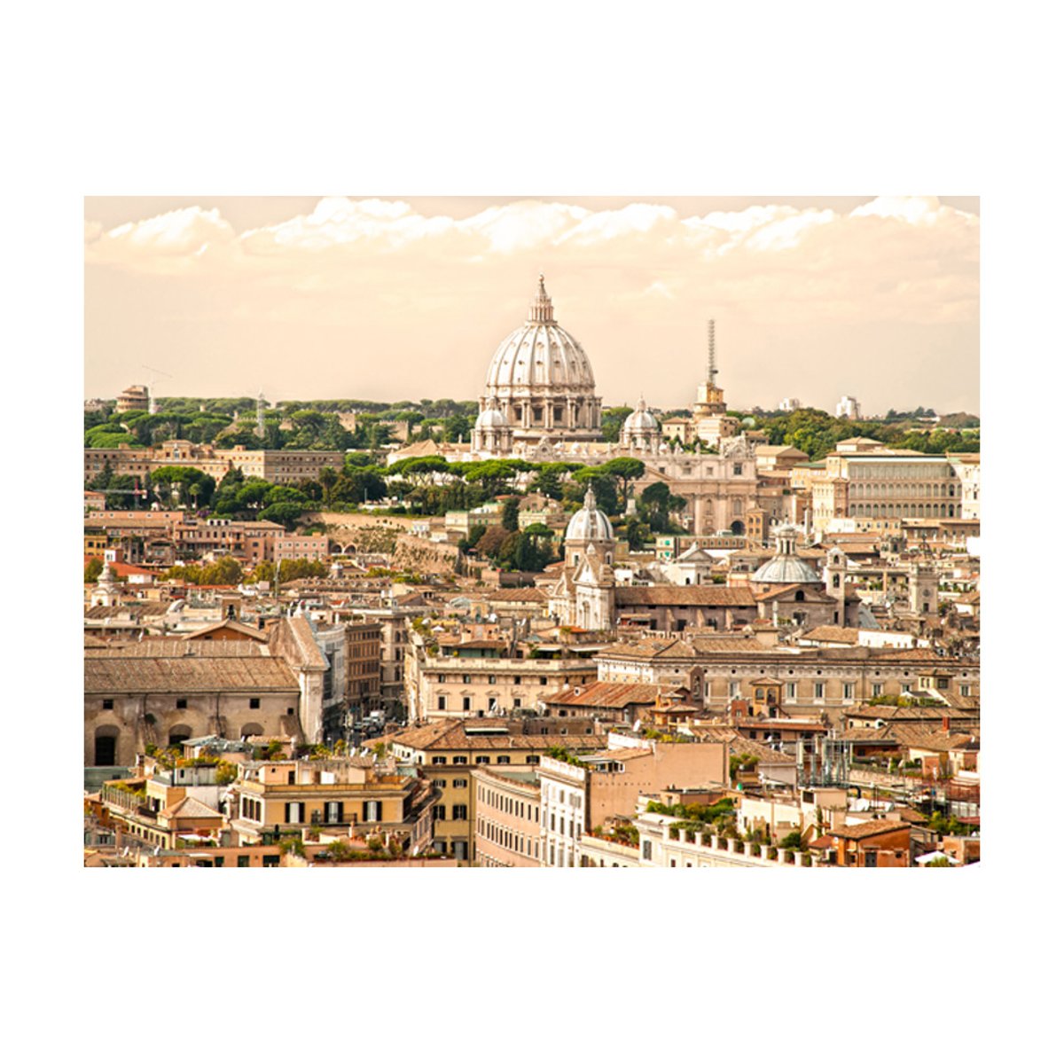 Papier peint intissé panoramique Ville et Architecture Rome: panorama beige, EDEN