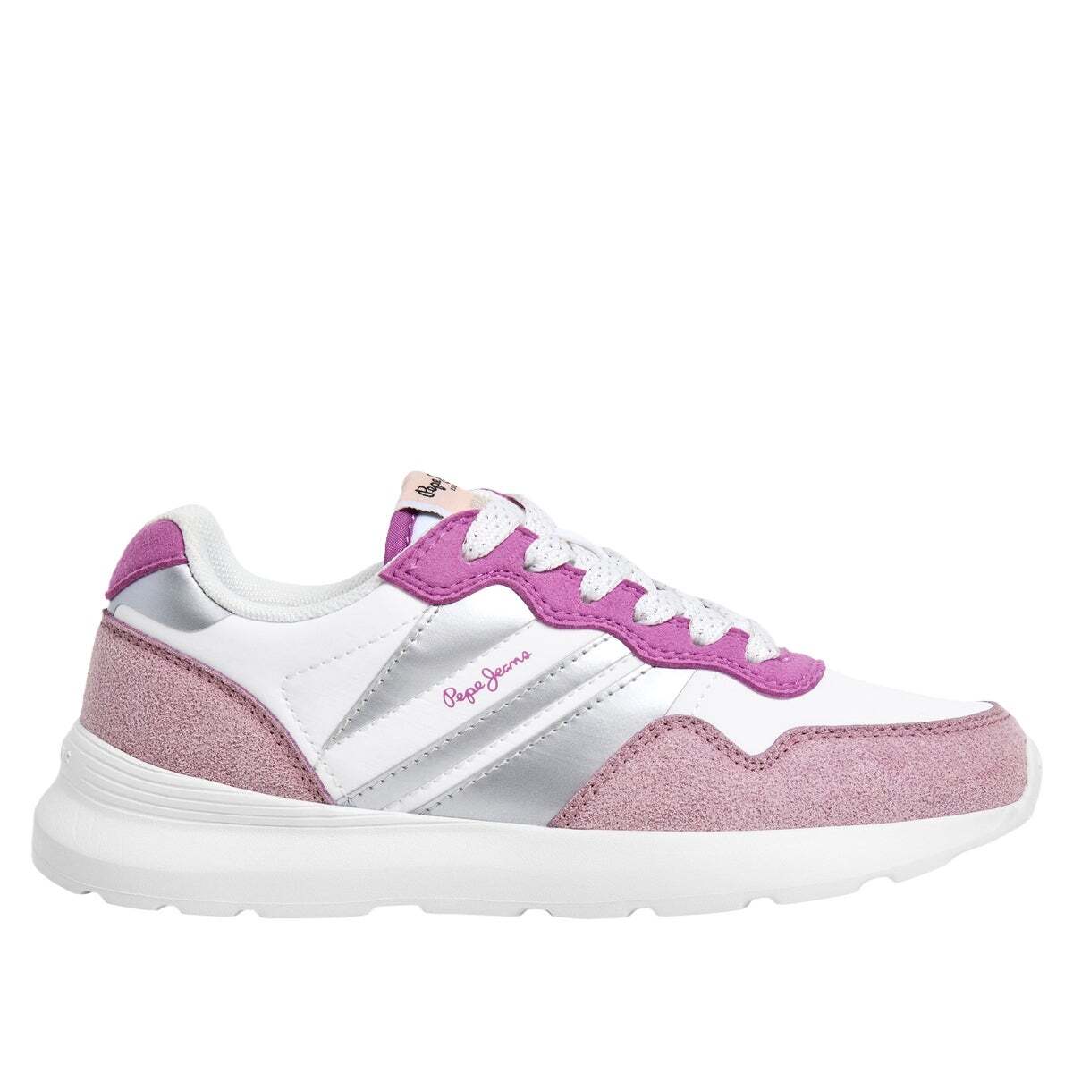 Baskets Combinées Avec Détails Métallisés violet malva, PEPE JEANS