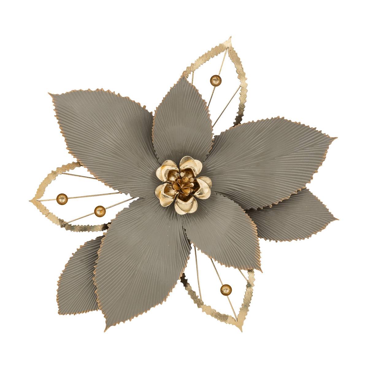 Décoration murale fleur en métal doré MARJORIE doré, ATMOSPHERA